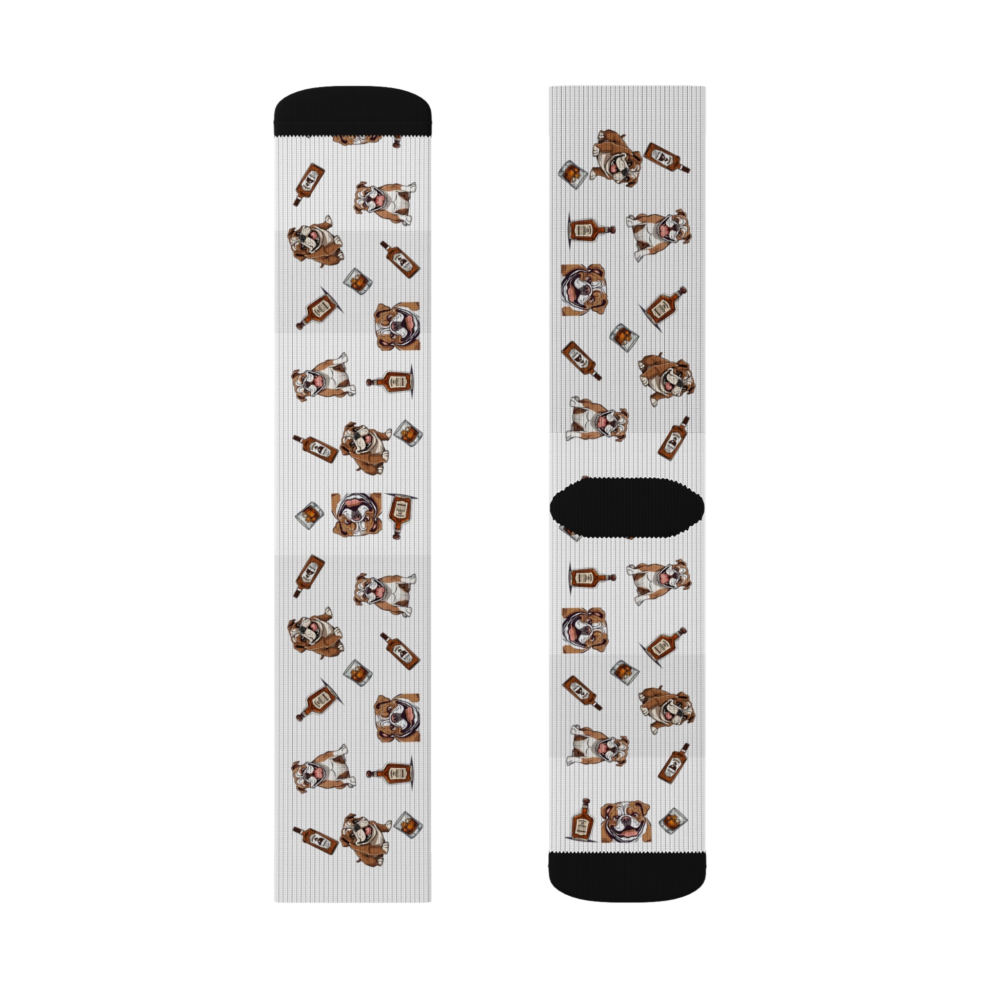 Tipsy Bully Bourbon & Bulldog Socks (English/Brown)