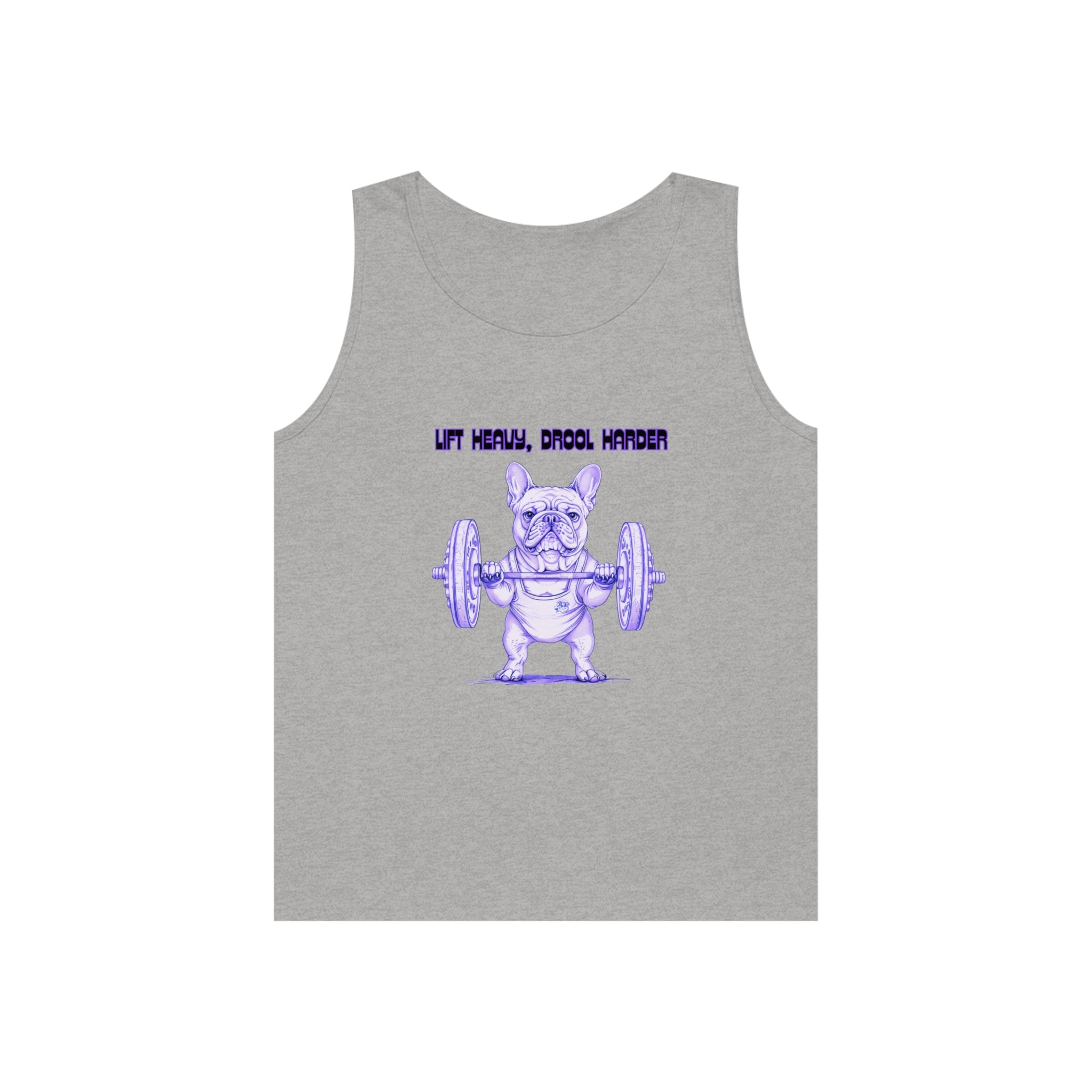 Tipsy Bully "Lift Heavy, Drool Harder"  Unisex Tank Top (French/Purple)