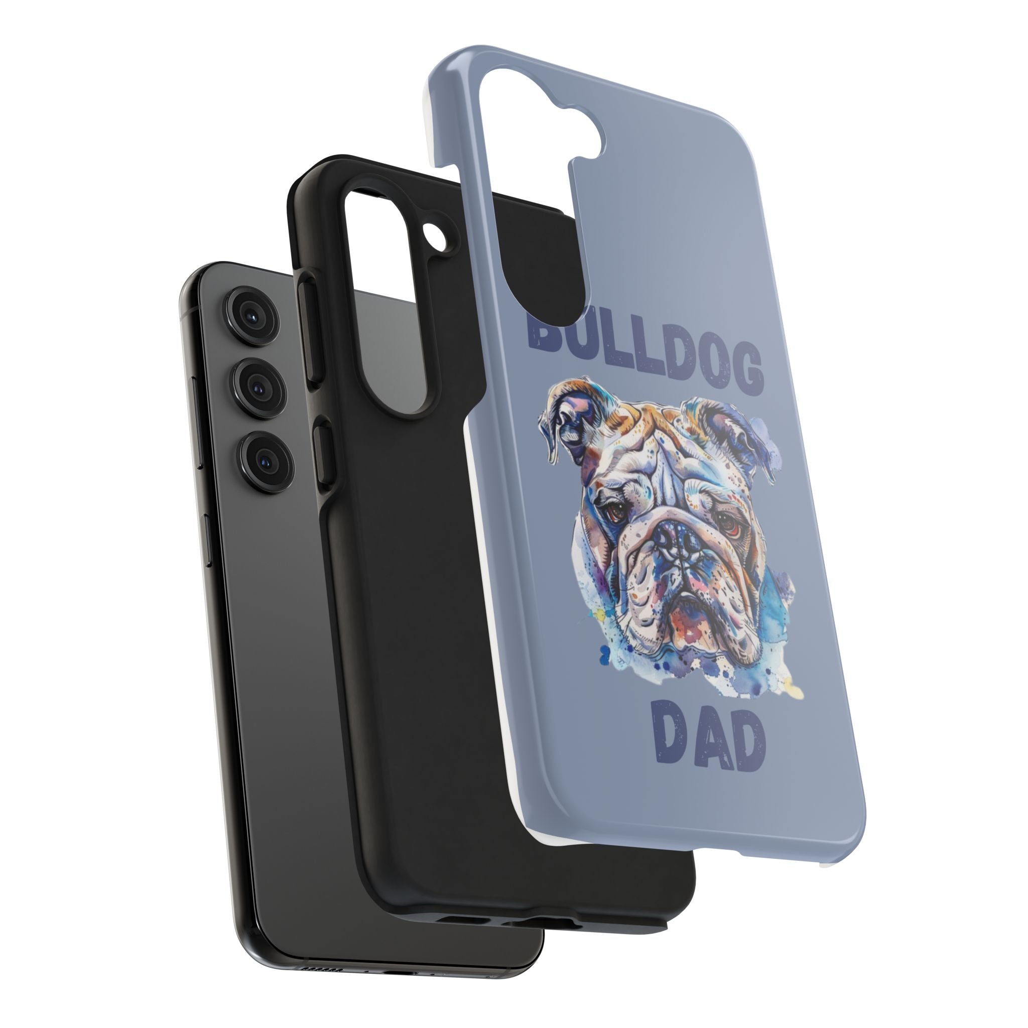 Bulldog Dad iPhone Cases (English/Watercolor) New