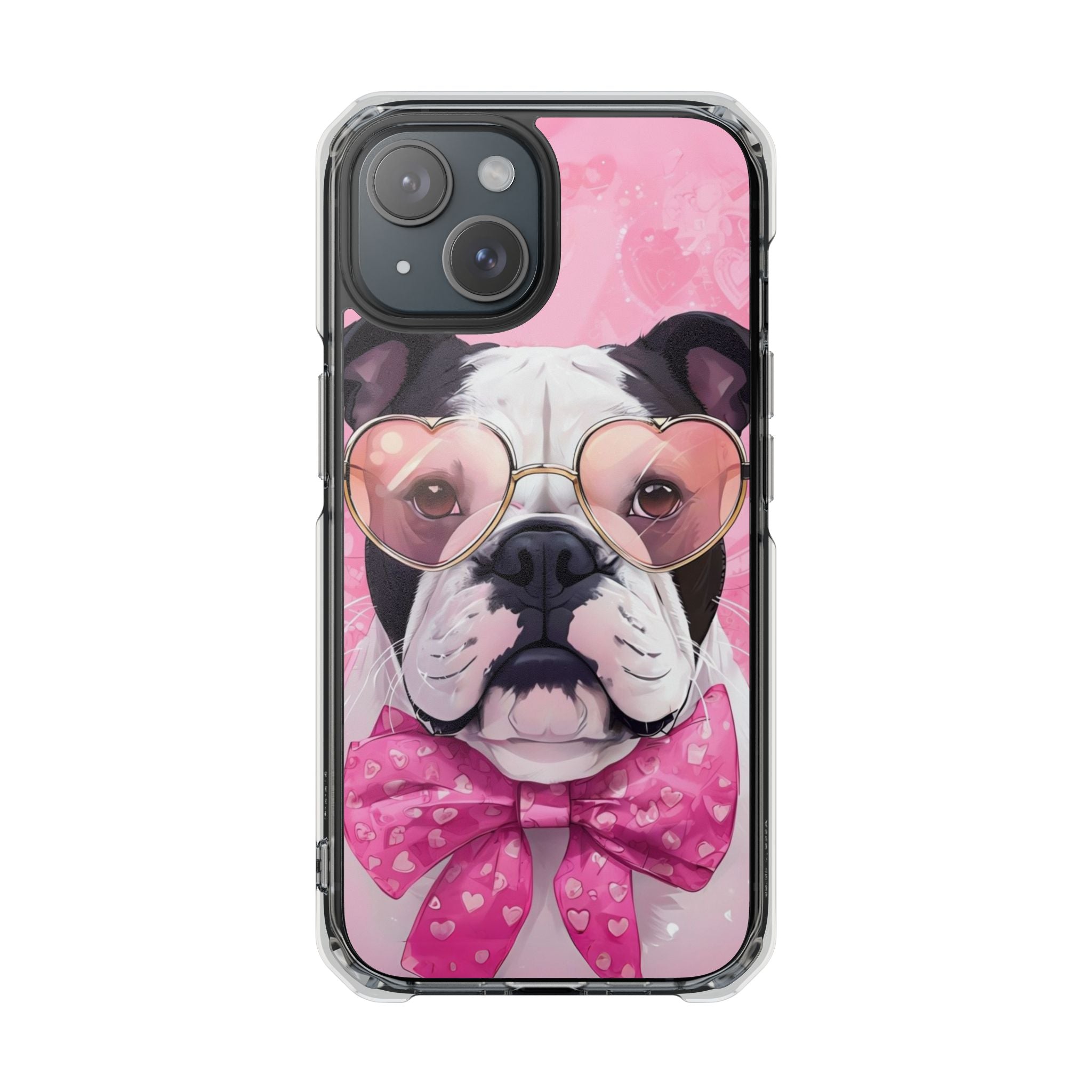 Puppy Love Valentine's Day Protection Phone Case (Black/English)