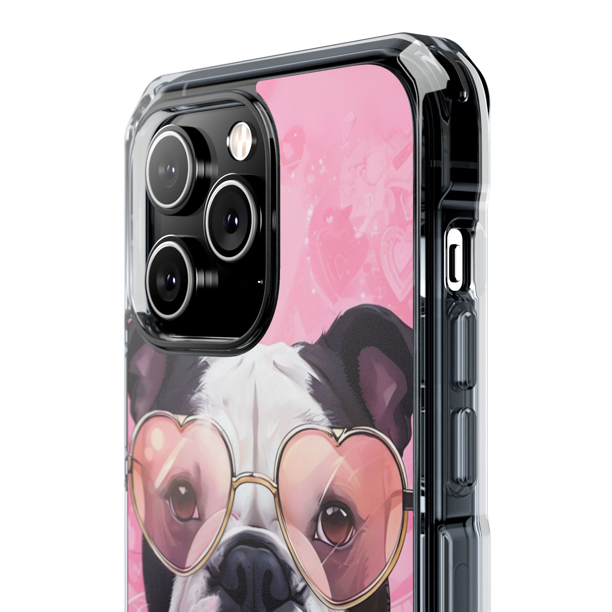 Puppy Love Valentine's Day Protection Phone Case (Black/English)