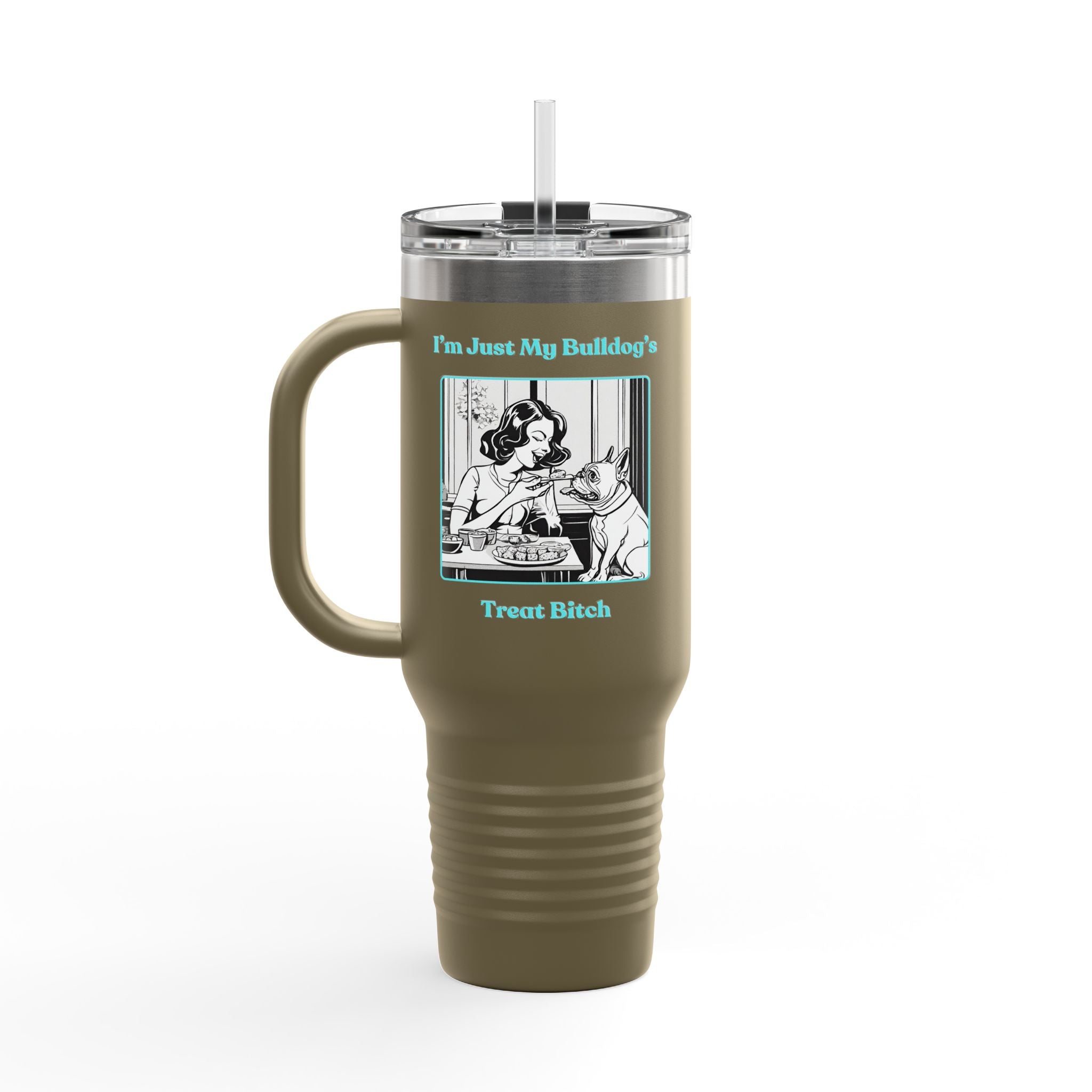 Treat Bitch 40oz Insulated Travel Mug (French)