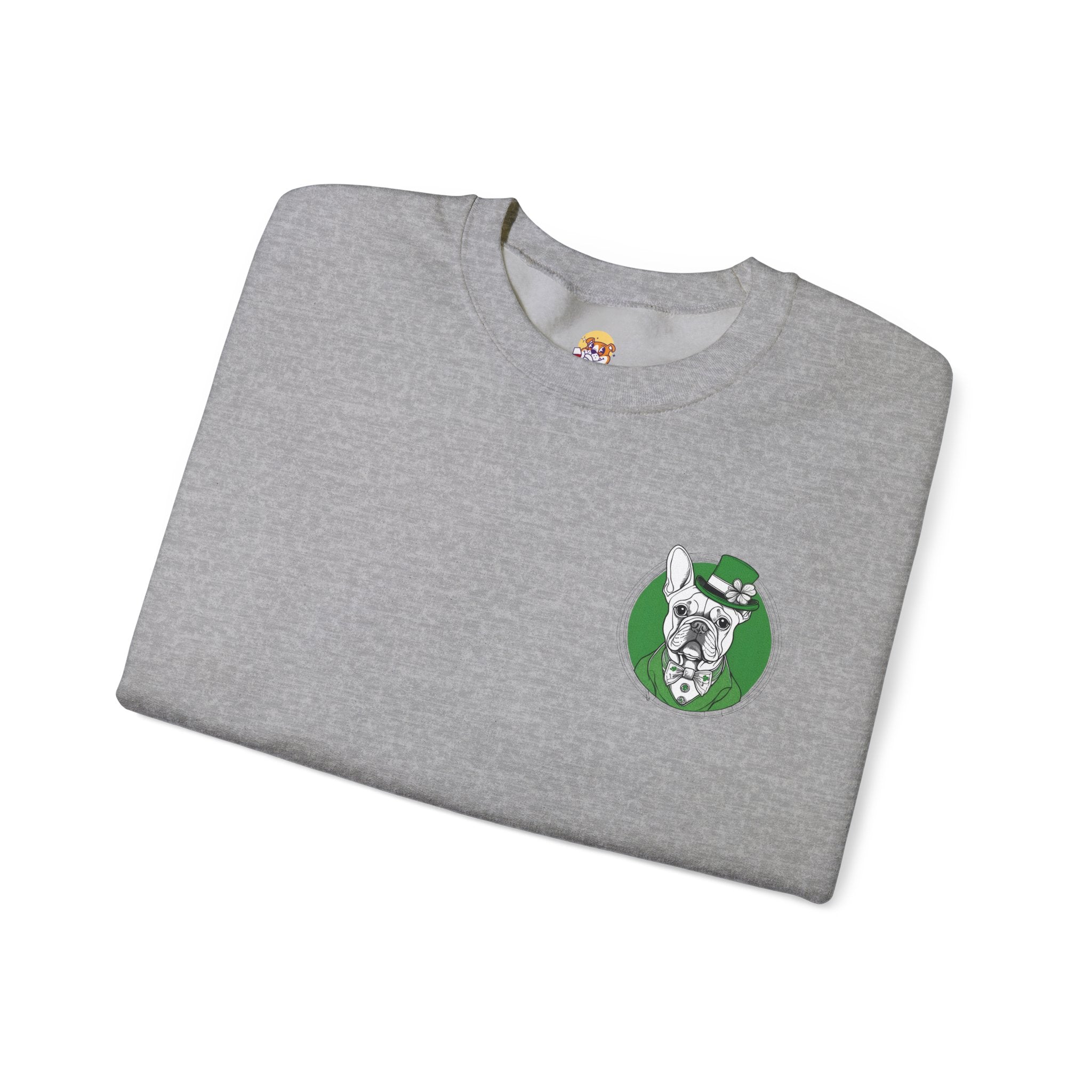 Bulldog St. Patrick's Day Sweatshirt (Kiss Me/French)