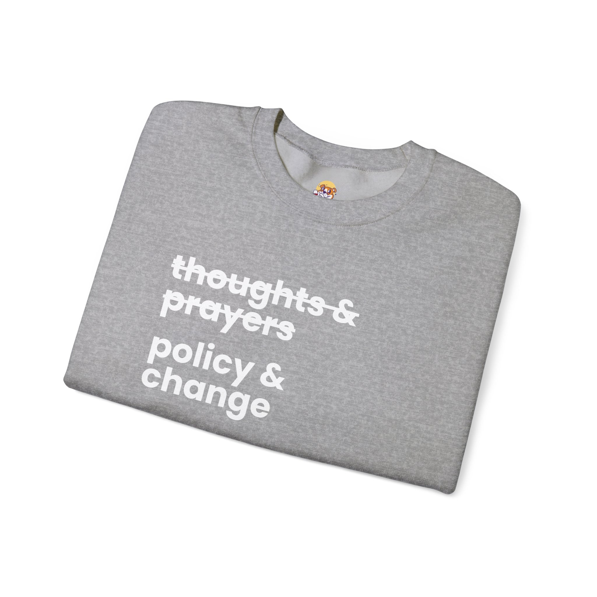 Policy & Change" Unisex Crew Neck Sweatshirt