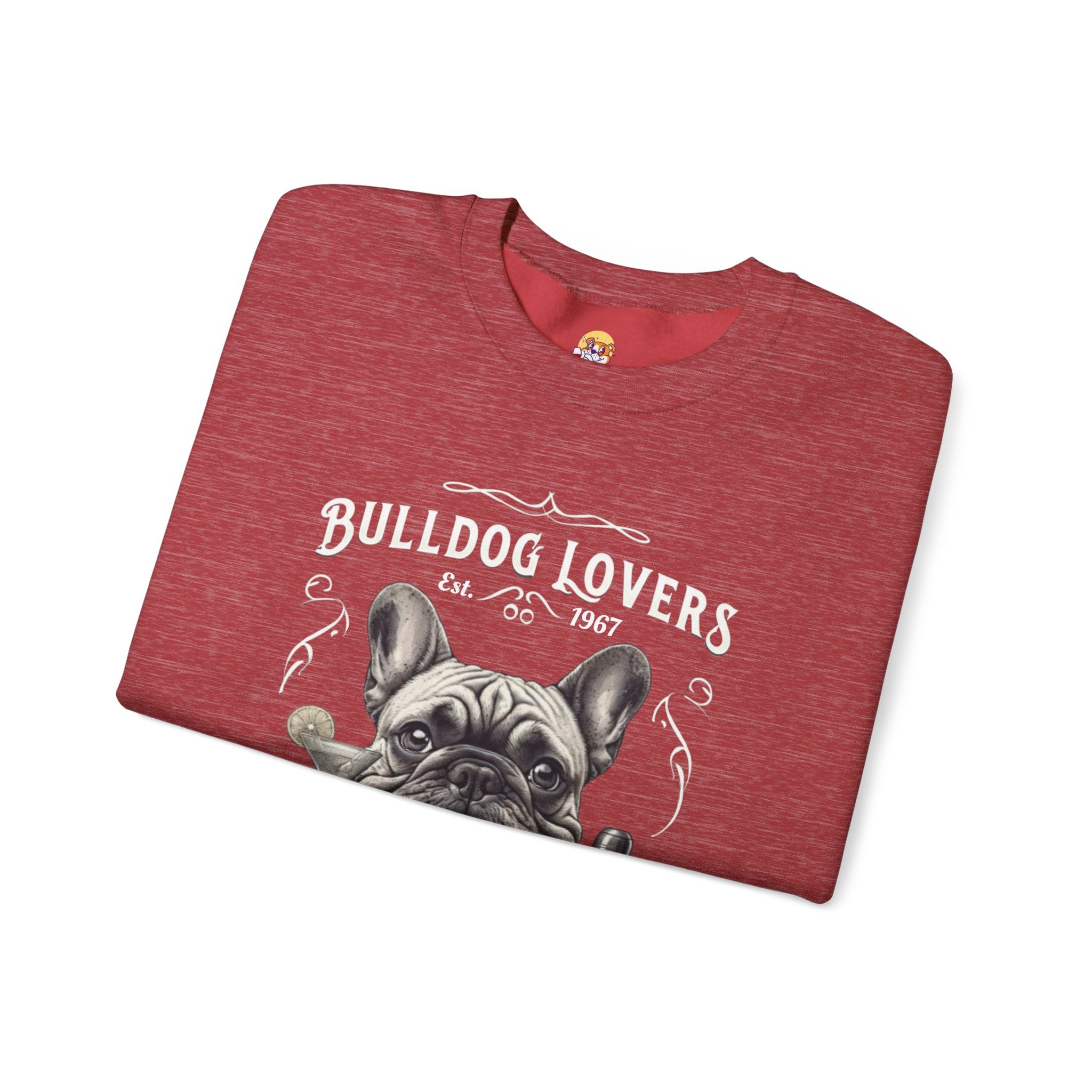 Bulldog Lovers Social Club Unisex Heavy Blend™ Crewneck Sweatshirt (French/Cocktail)