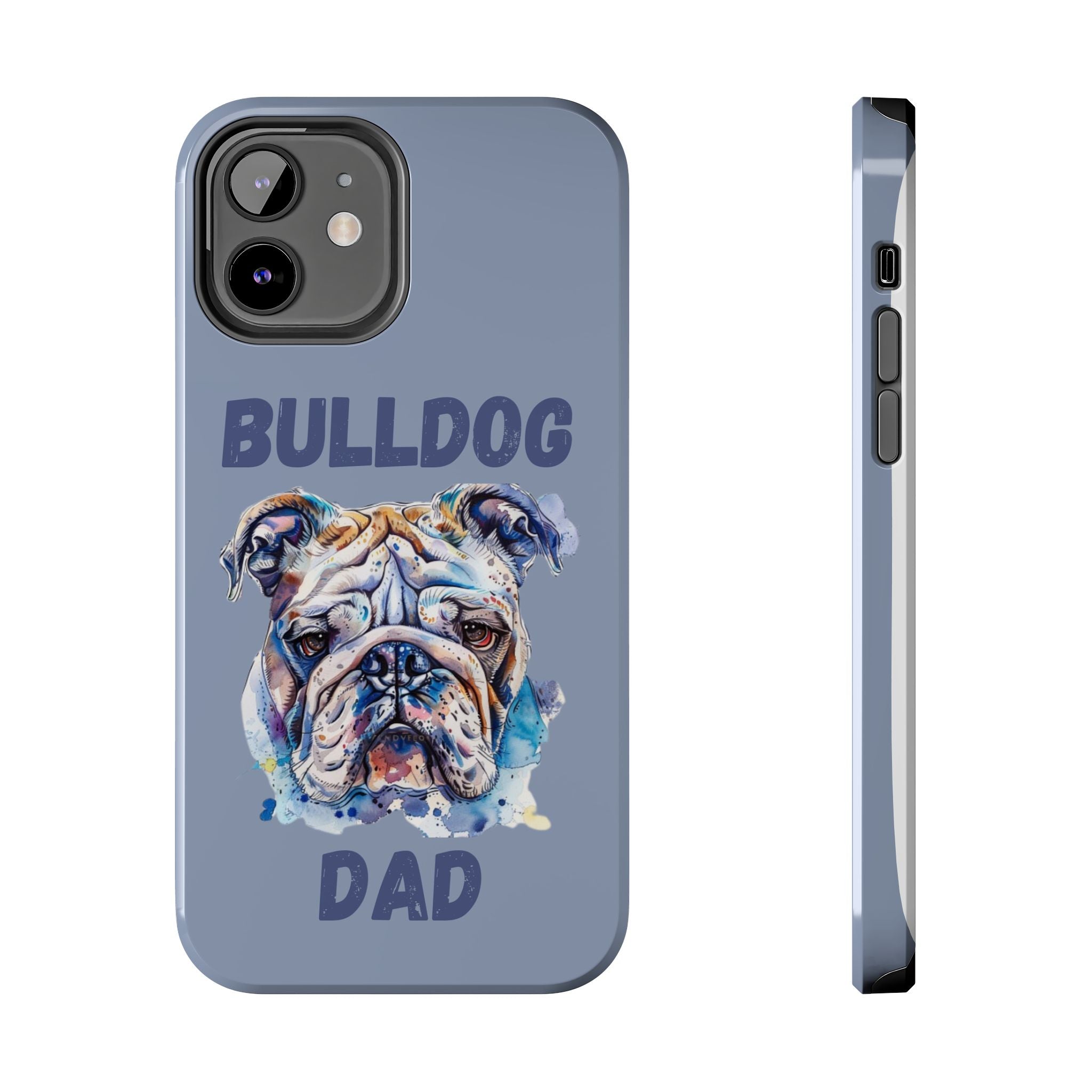 Bulldog Dad iPhone Cases (English/Watercolor) New