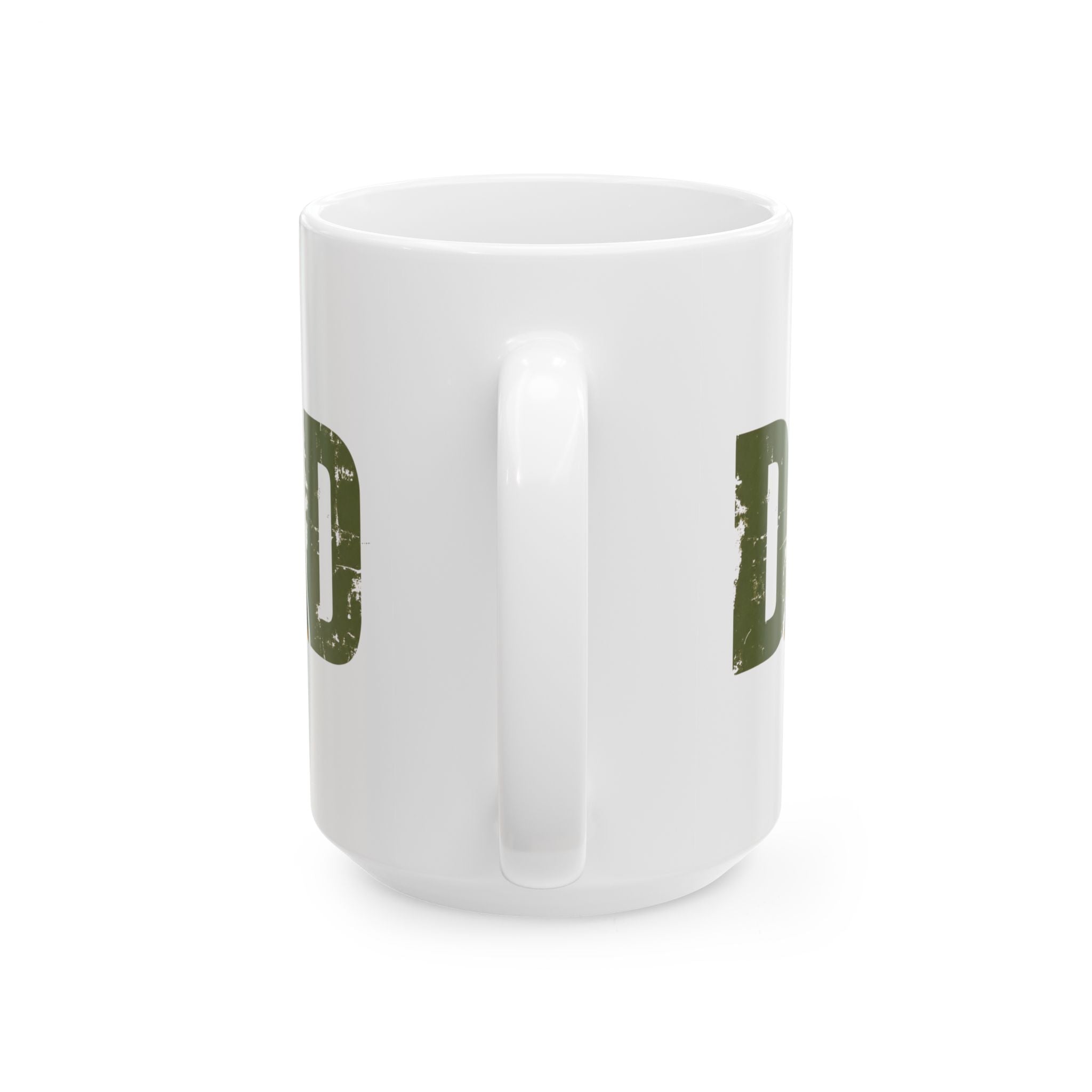 Bulldog Dad Ceramic Mug (11oz/15oz) | Distressed DAD Ceramic Mug (English)