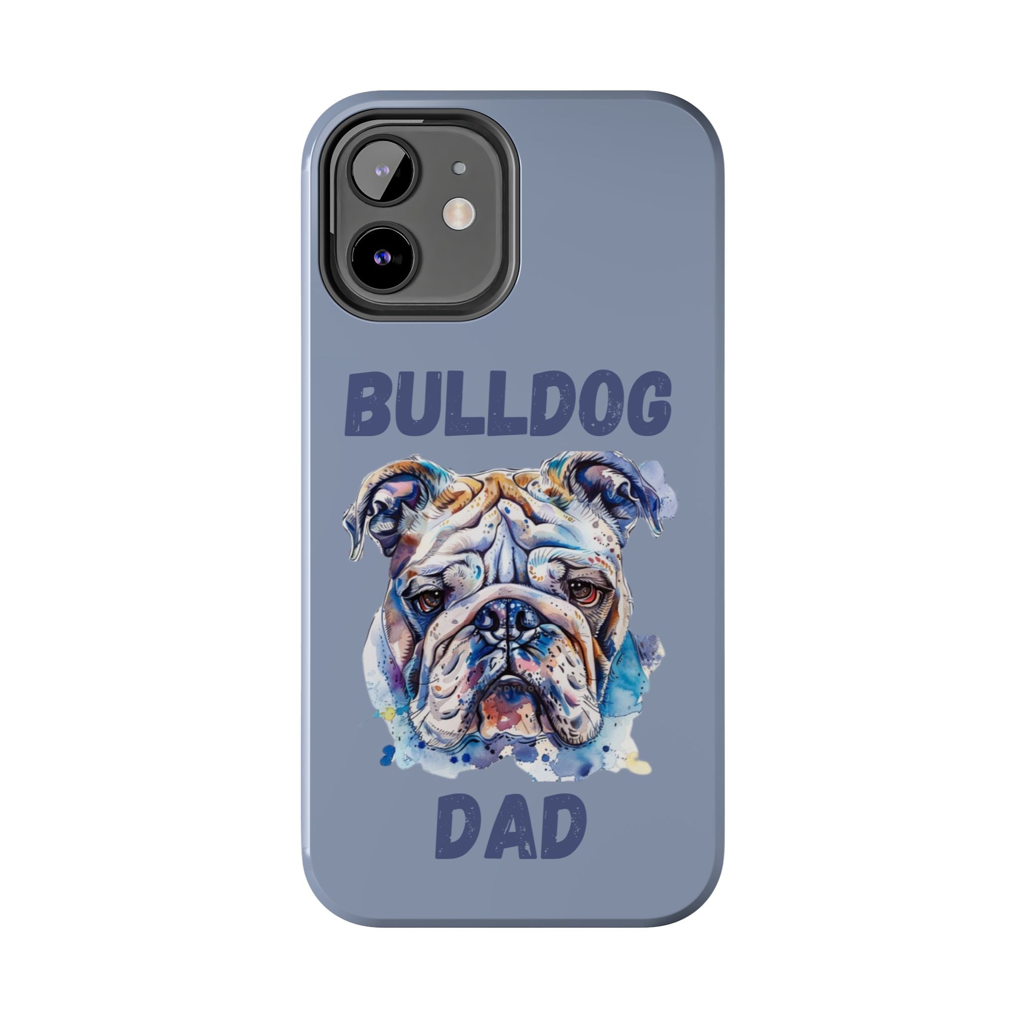 Bulldog Dad iPhone Cases (English/Watercolor) New