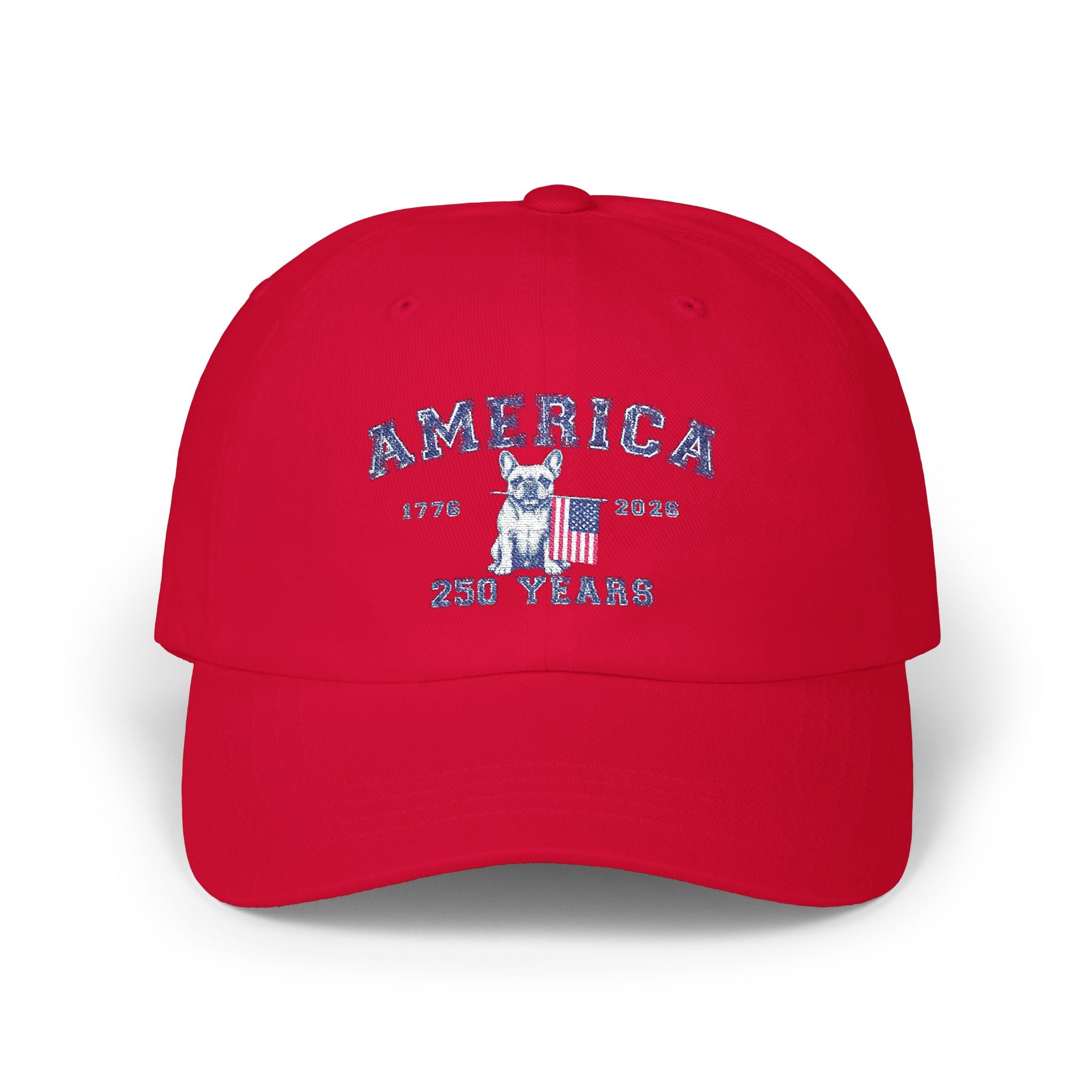 America 250 Years Dad Cap - Vintage Patriotic USA Baseball Hat (French)