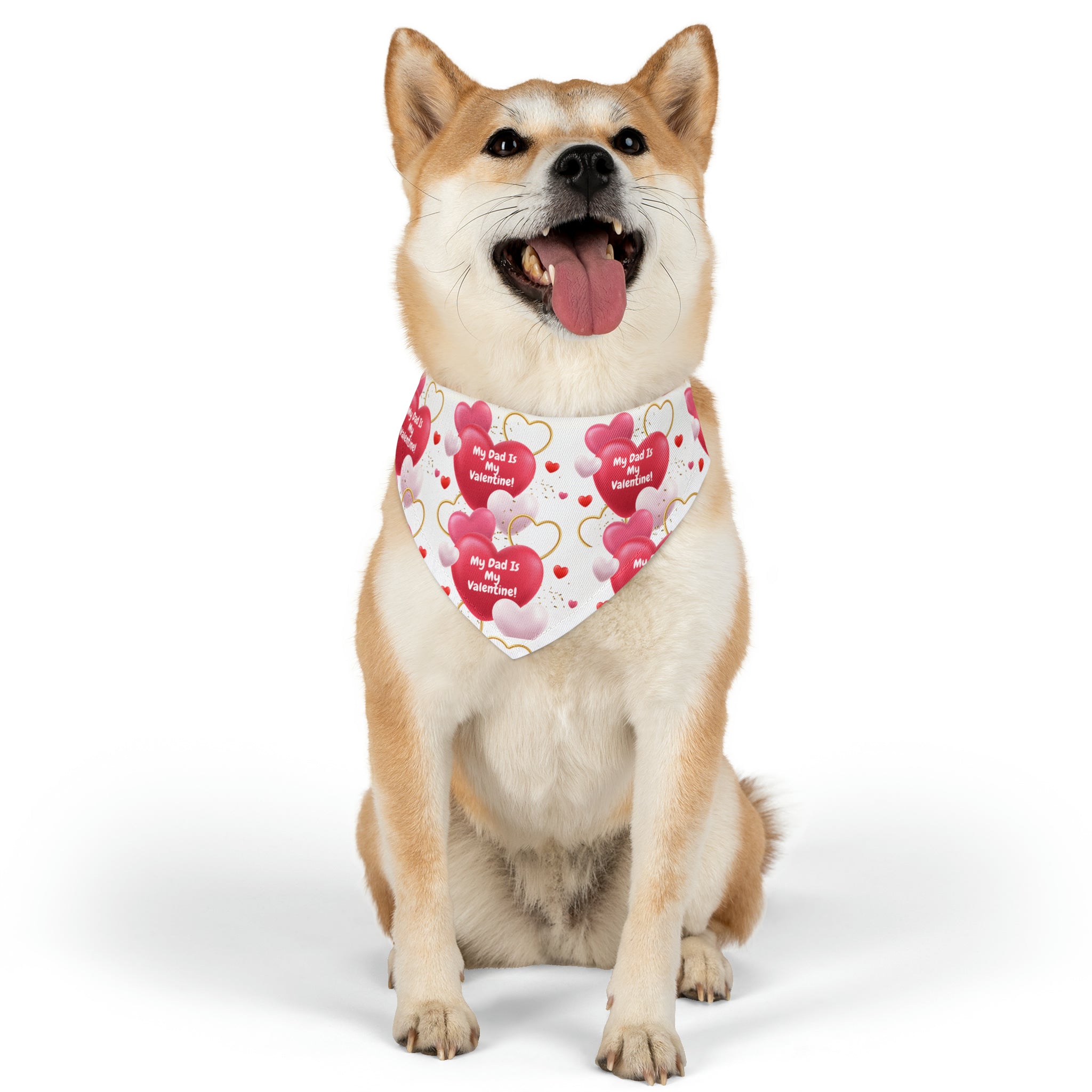My Dad is My Valentine" - Adorable Valentine's Day Dog Bandana