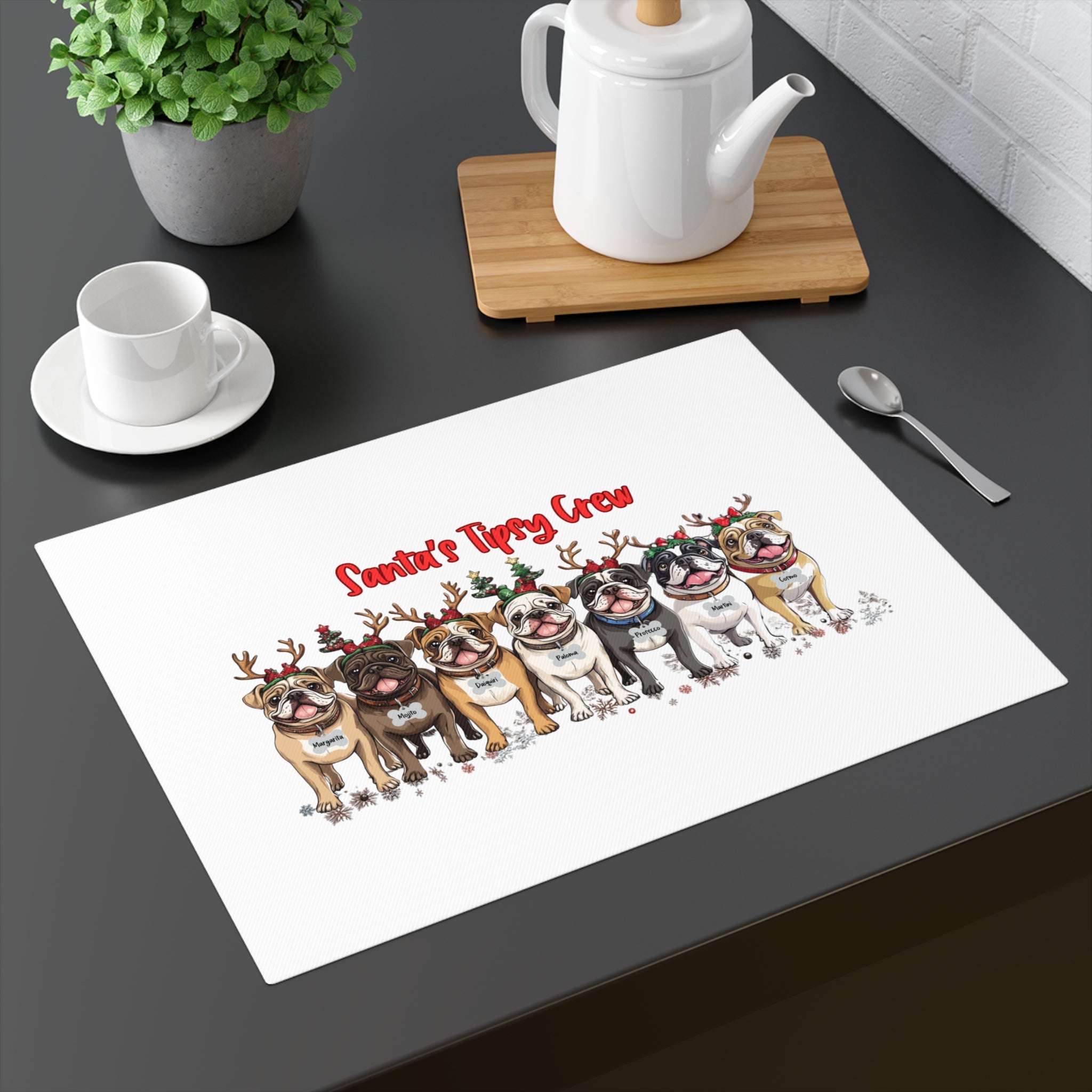 “Santa’s Tipsy Crew” placemat 1pc  (English)