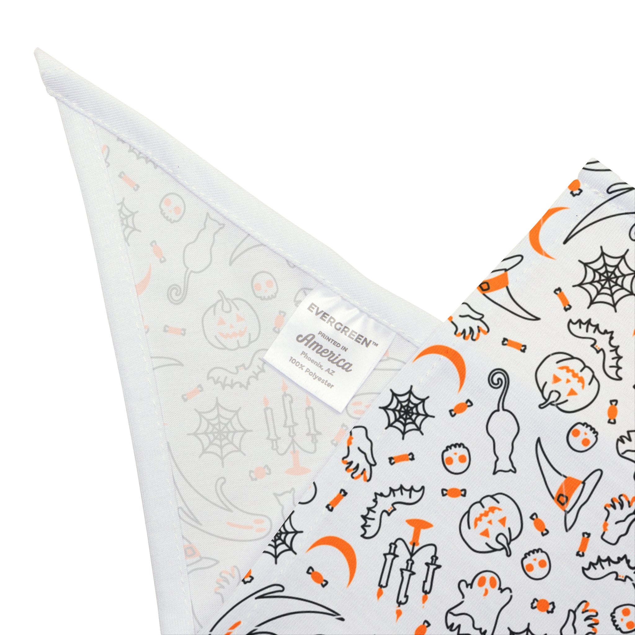 Halloween Bulldog Bandana (English/French/White/Ghost)