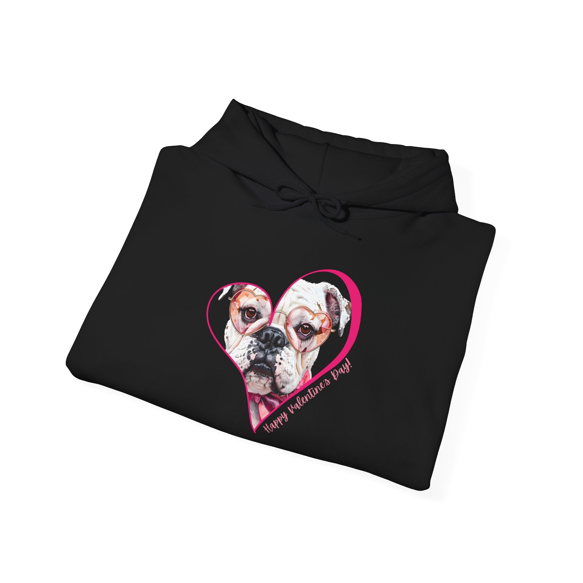 Personalized Paw-fect Love Valentine’s Unisex Heavy Blend™ Hooded Sweatshirt (English)