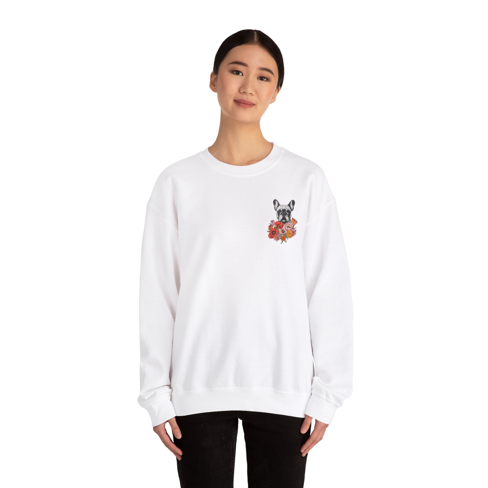 Frenchie Mom Unisex Heavy Blend™ Crewneck Sweatshirt (French)