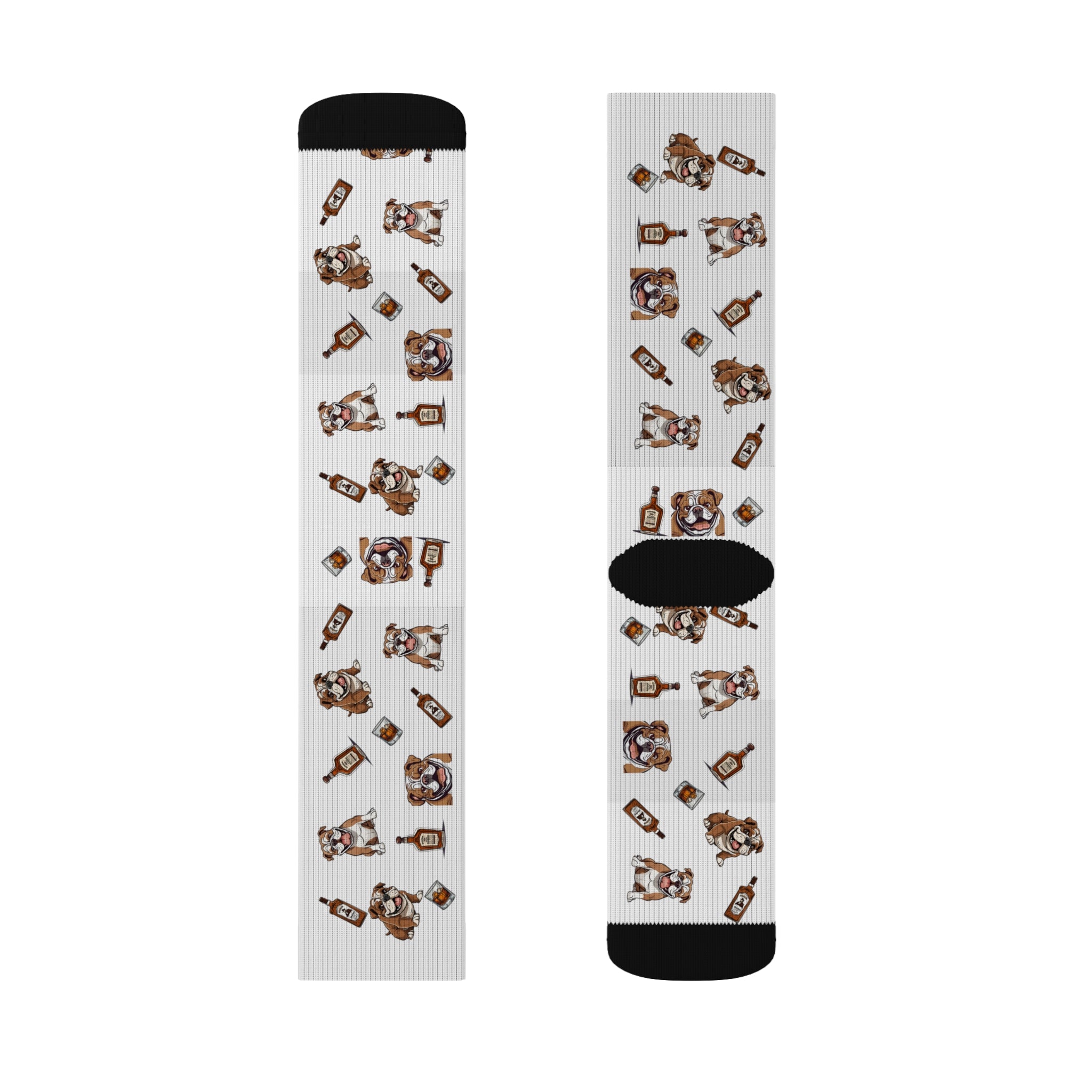 Tipsy Bully Bourbon & Bulldog Socks (English/Brown)