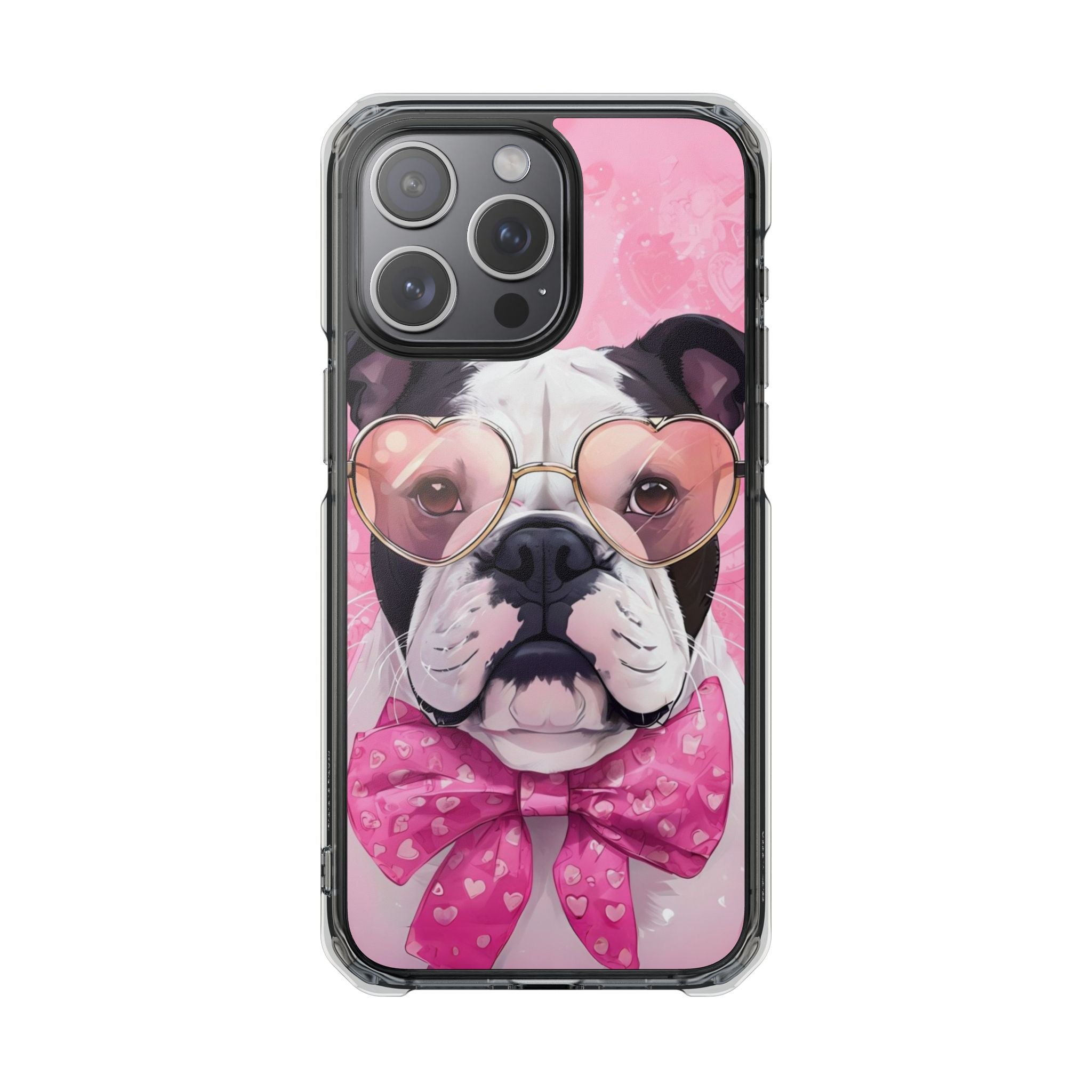 Puppy Love Valentine's Day Protection Phone Case (Black/English)