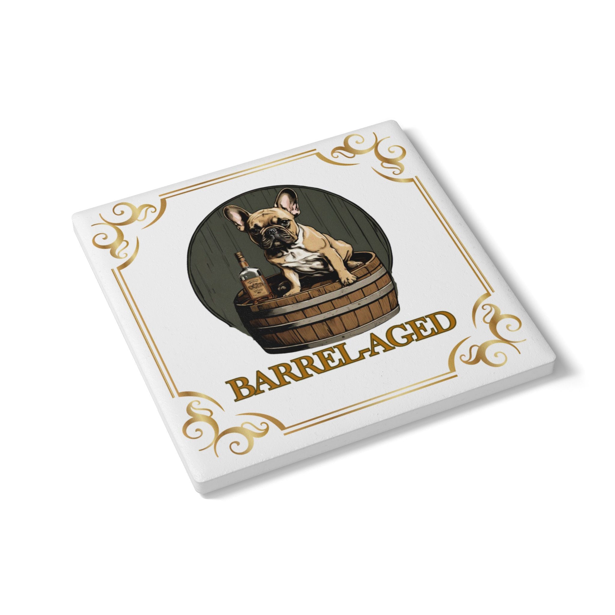 Barrel-Aged Ceramic Coaster (French)