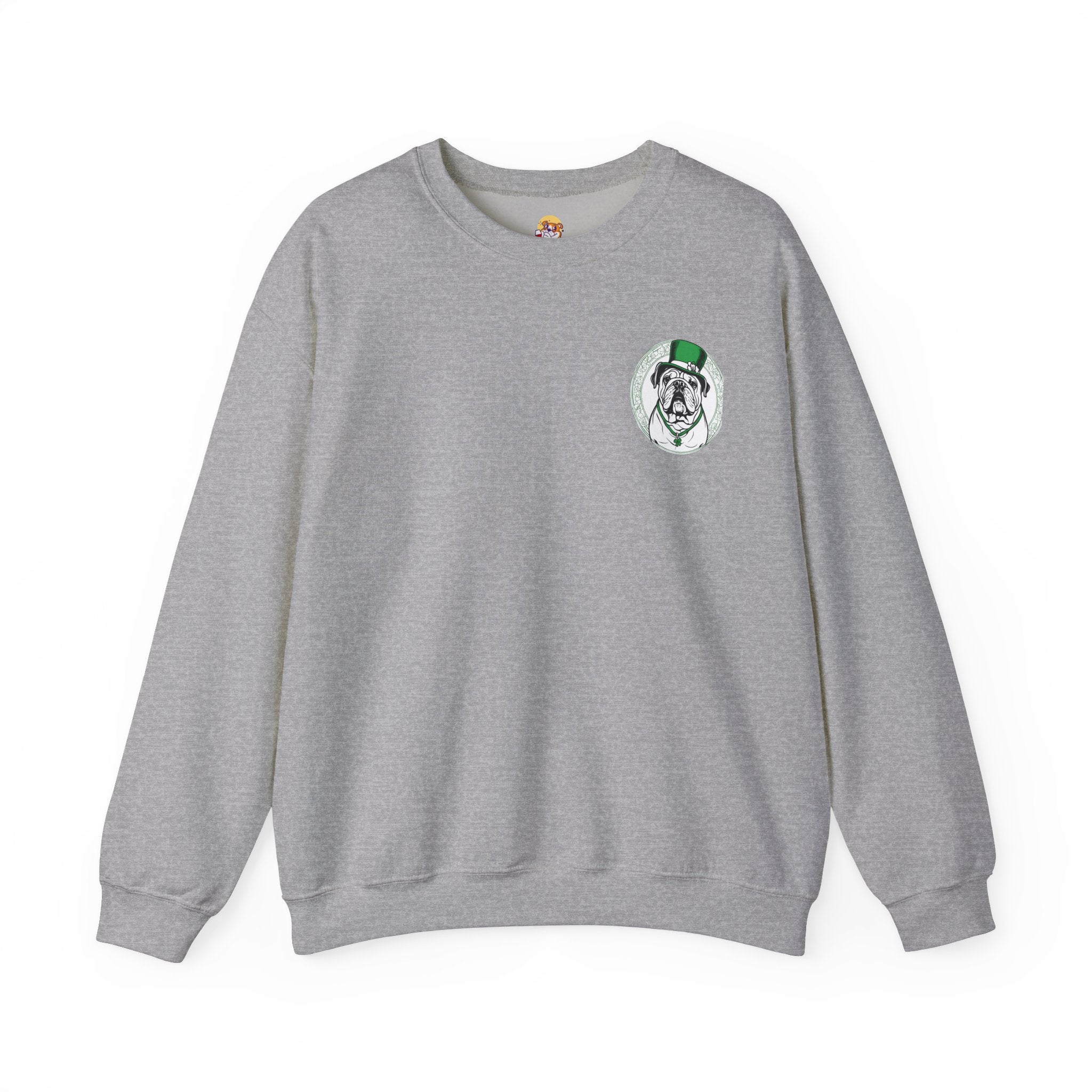 Bulldog St. Patrick's Day Sweatshirt (Kiss Me/English)