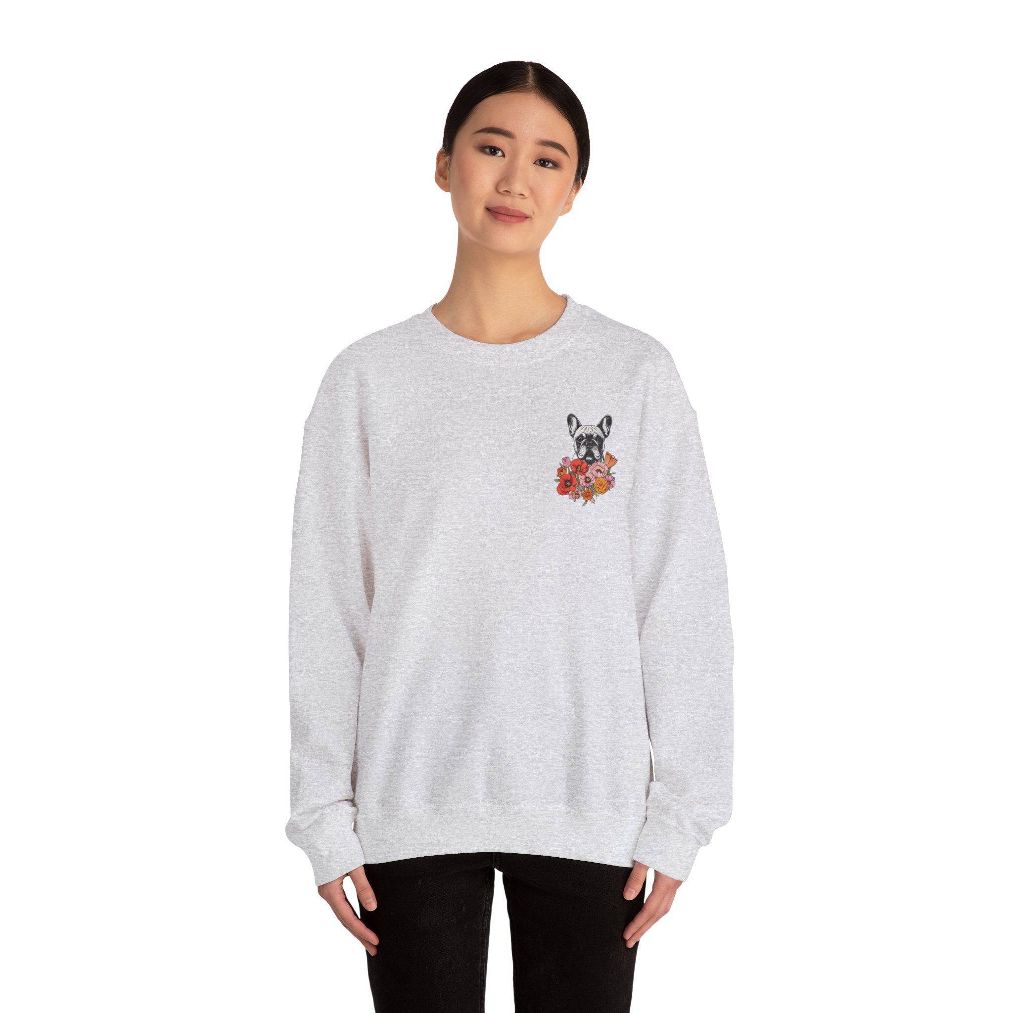 Frenchie Mom Unisex Heavy Blend™ Crewneck Sweatshirt (French)