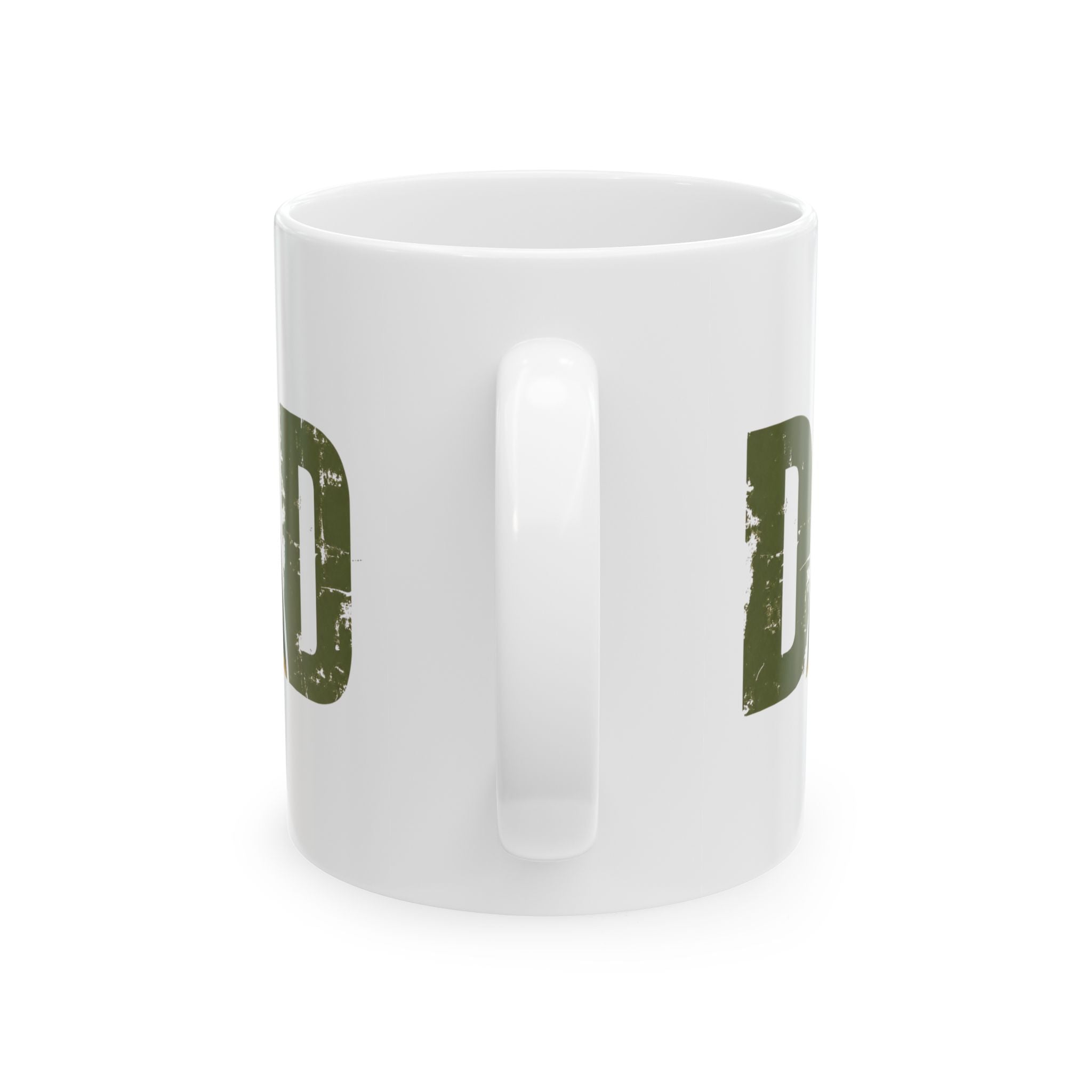 Bulldog Dad Ceramic Mug (11oz/15oz) | Distressed DAD Ceramic Mug (English)