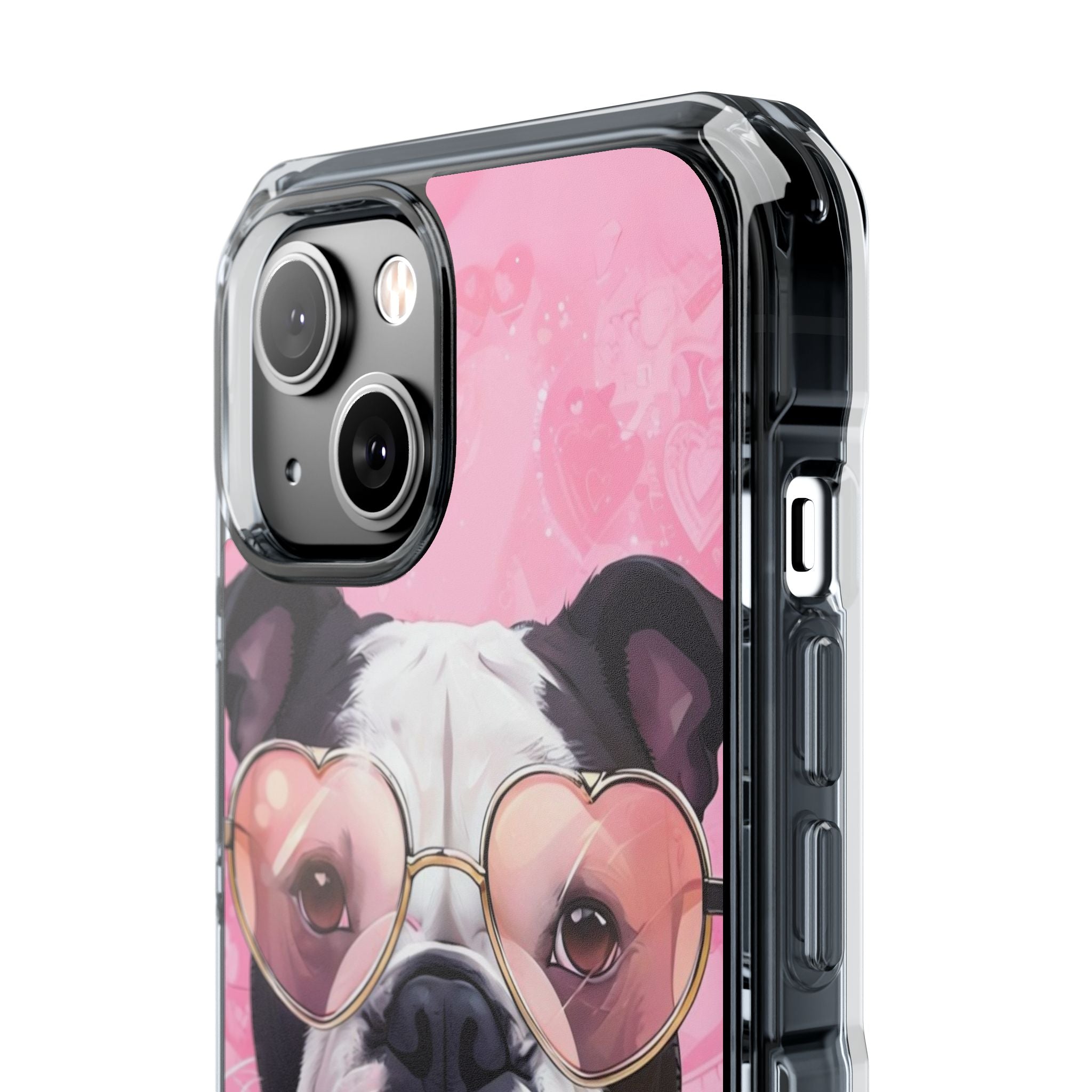 Puppy Love Valentine's Day Protection Phone Case (Black/English)