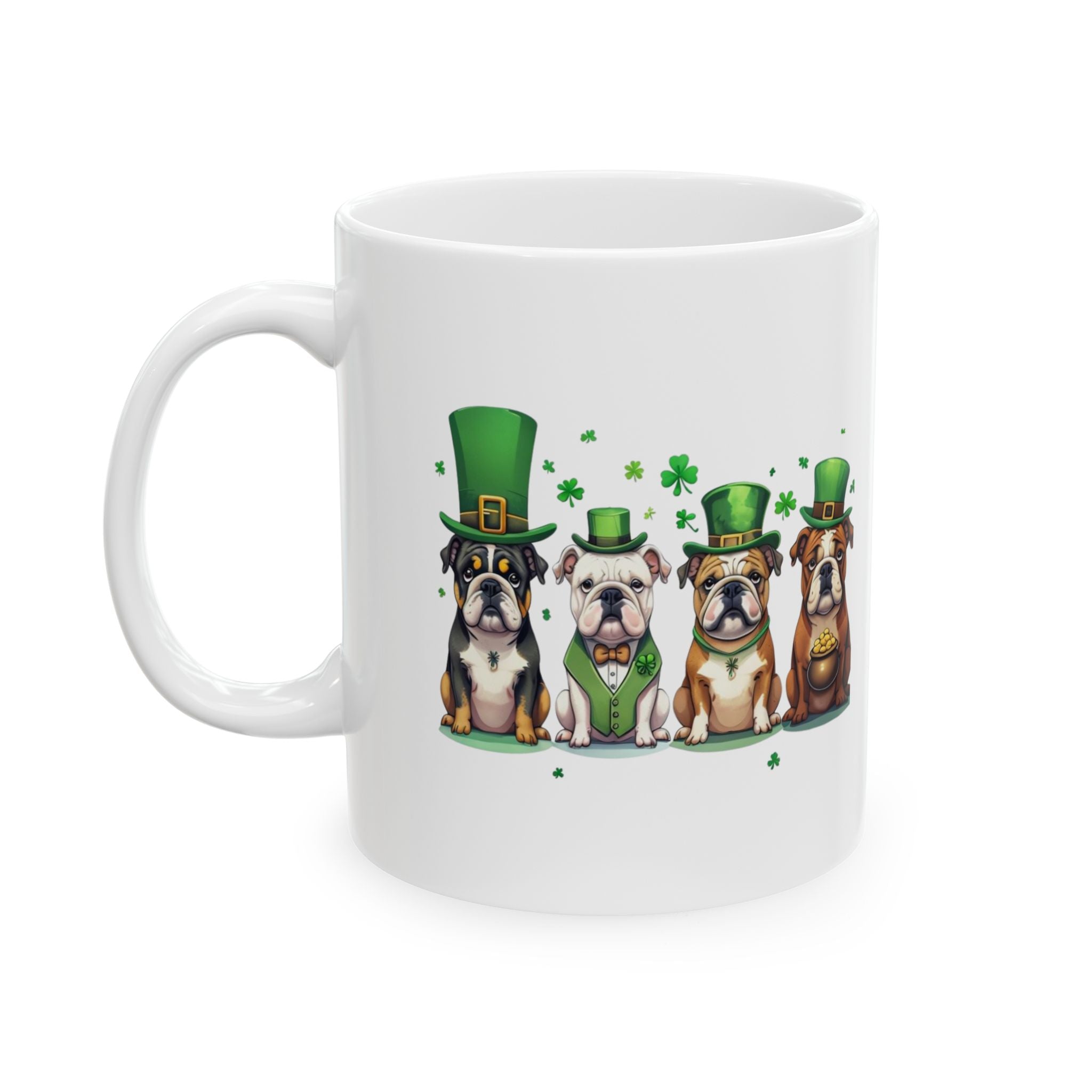 Bulldog St. Patrick's Day Coffee Mug (English)