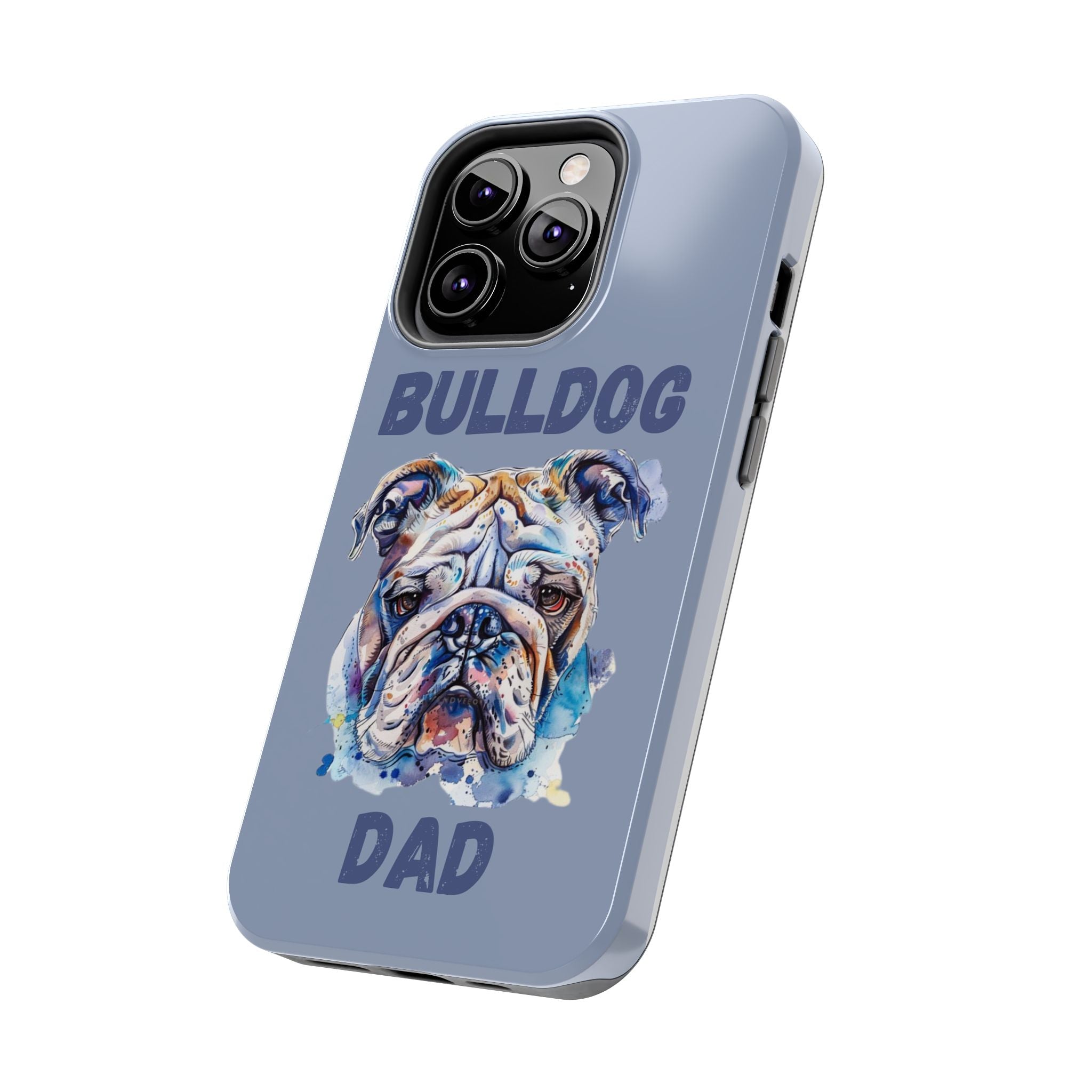 Bulldog Dad iPhone Cases (English/Watercolor) New