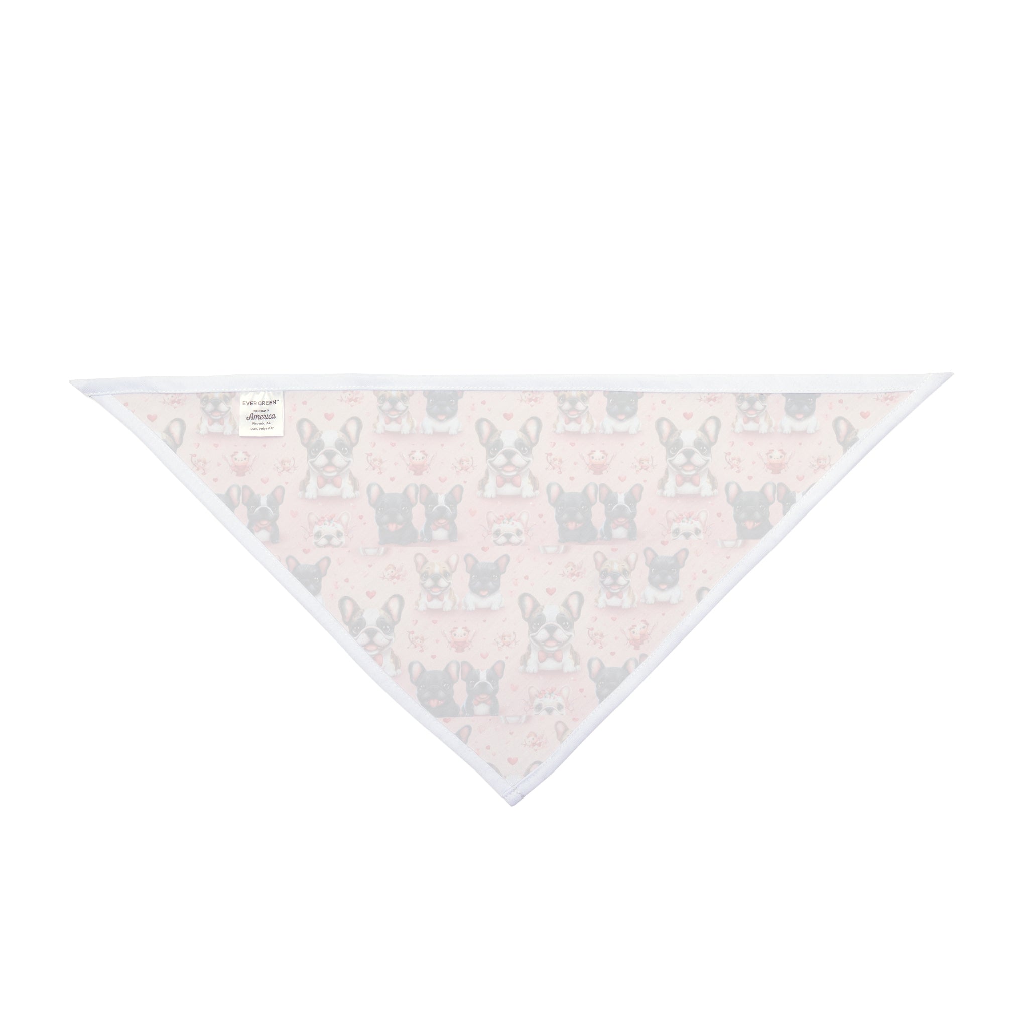 Valentine's Day Bulldog Dog Bandana: For the Love of Bulldogs (French)