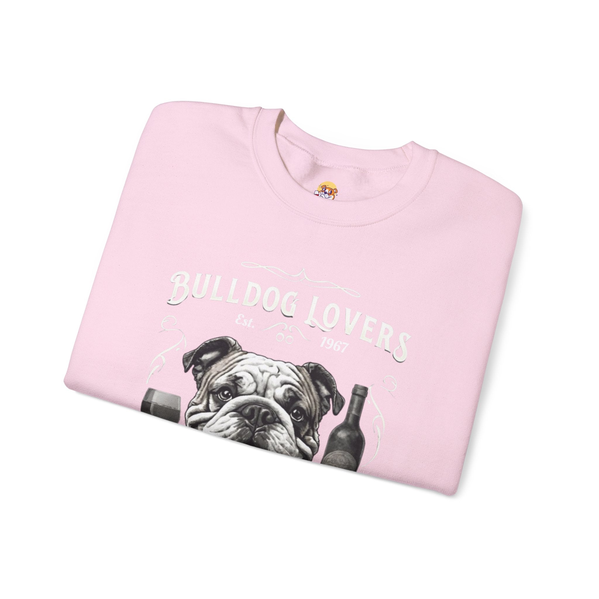 Bulldog Lovers Social Club Unisex Heavy Blend™ Crewneck Sweatshirt (English/Wine)