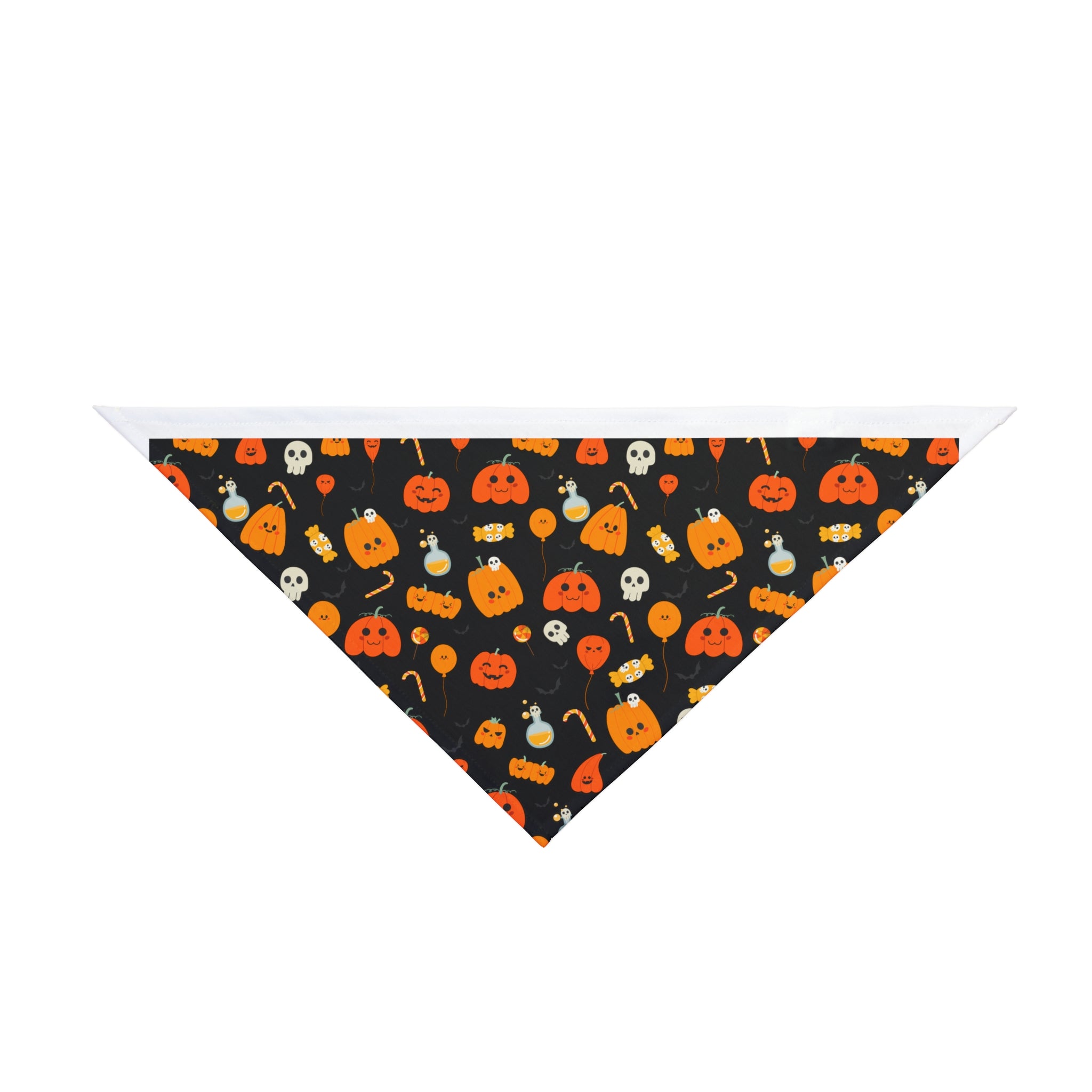 Halloween Bulldog Bandana (English/French/Black/Pumpkins)