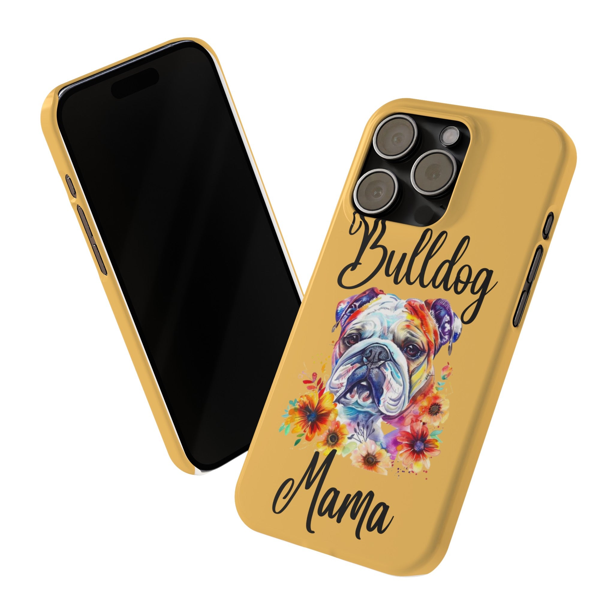 Bulldog iPhone Cases (Engish/watercolor)