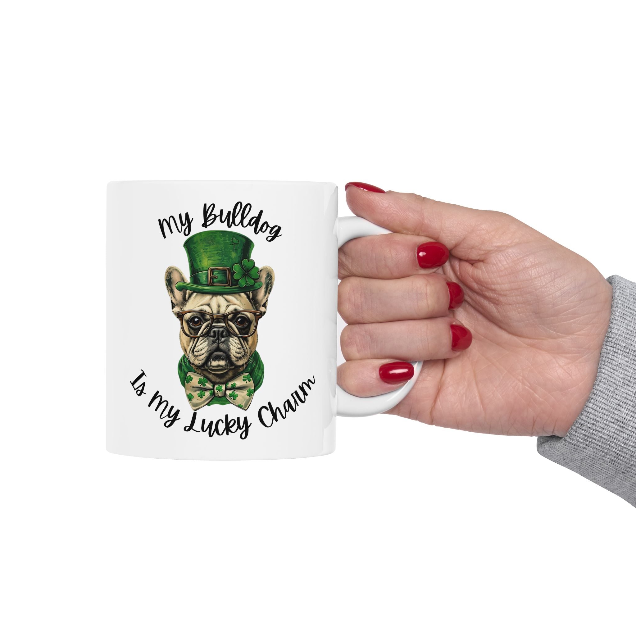 Bulldog St. Patrick's Day Coffee Mug (French)