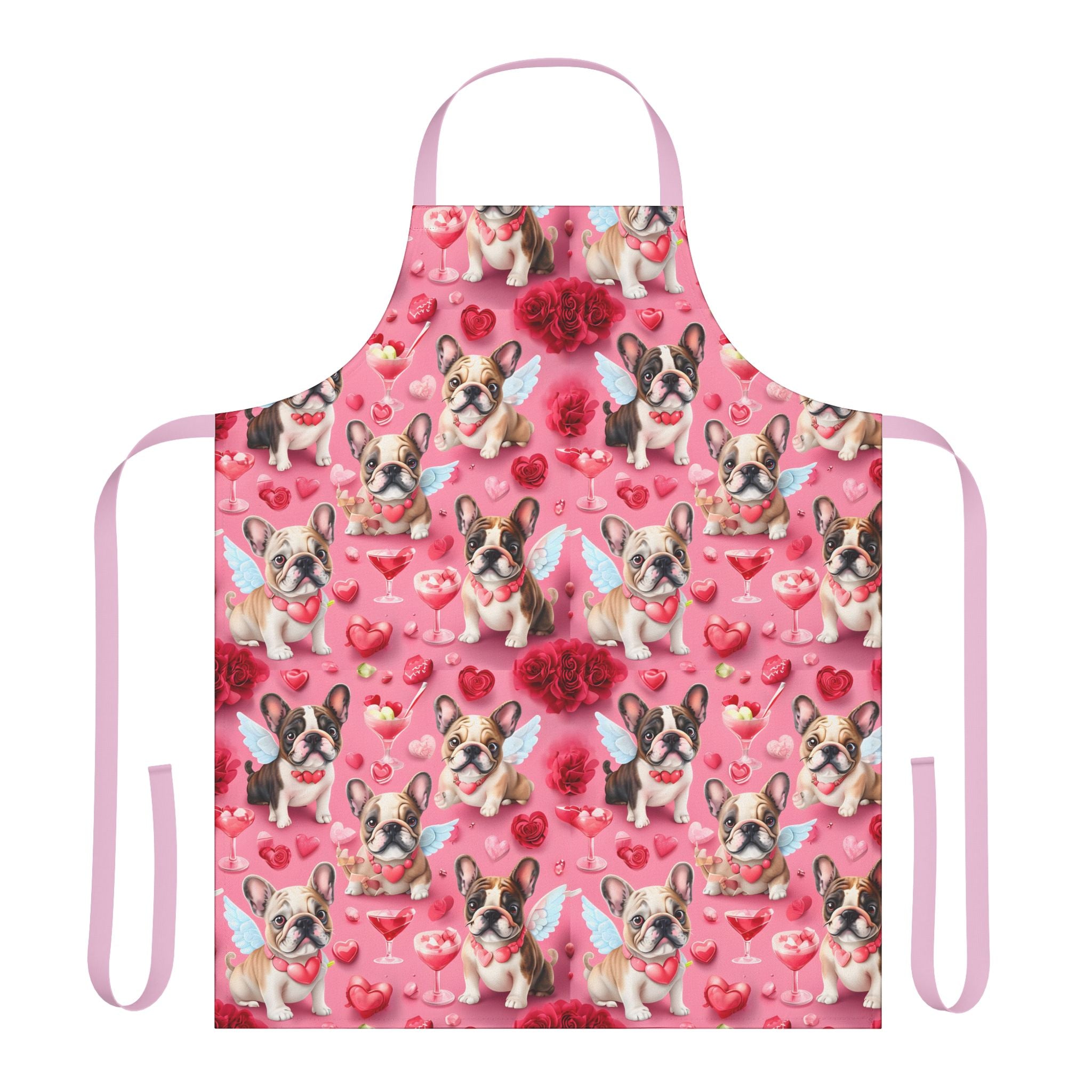 Bulldog Valentine’s Day Apron (French)