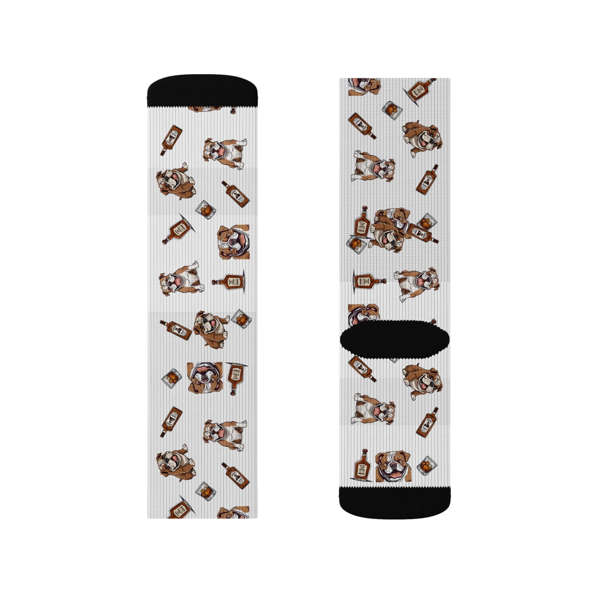 Tipsy Bully Bourbon & Bulldog Socks (English/Brown)