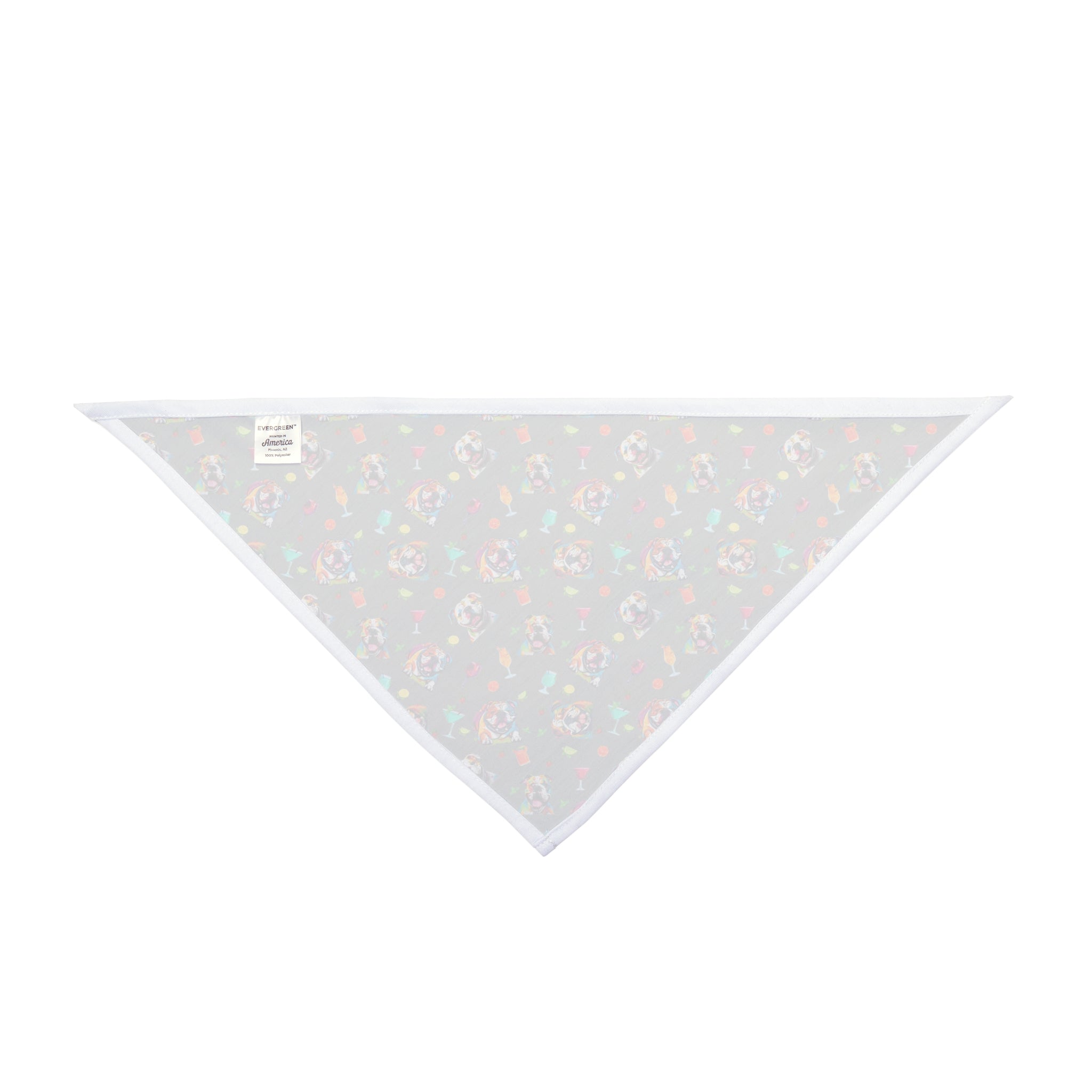 Tipsy Bully Summer Cocktail Bulldog Bandana (English/Grey)