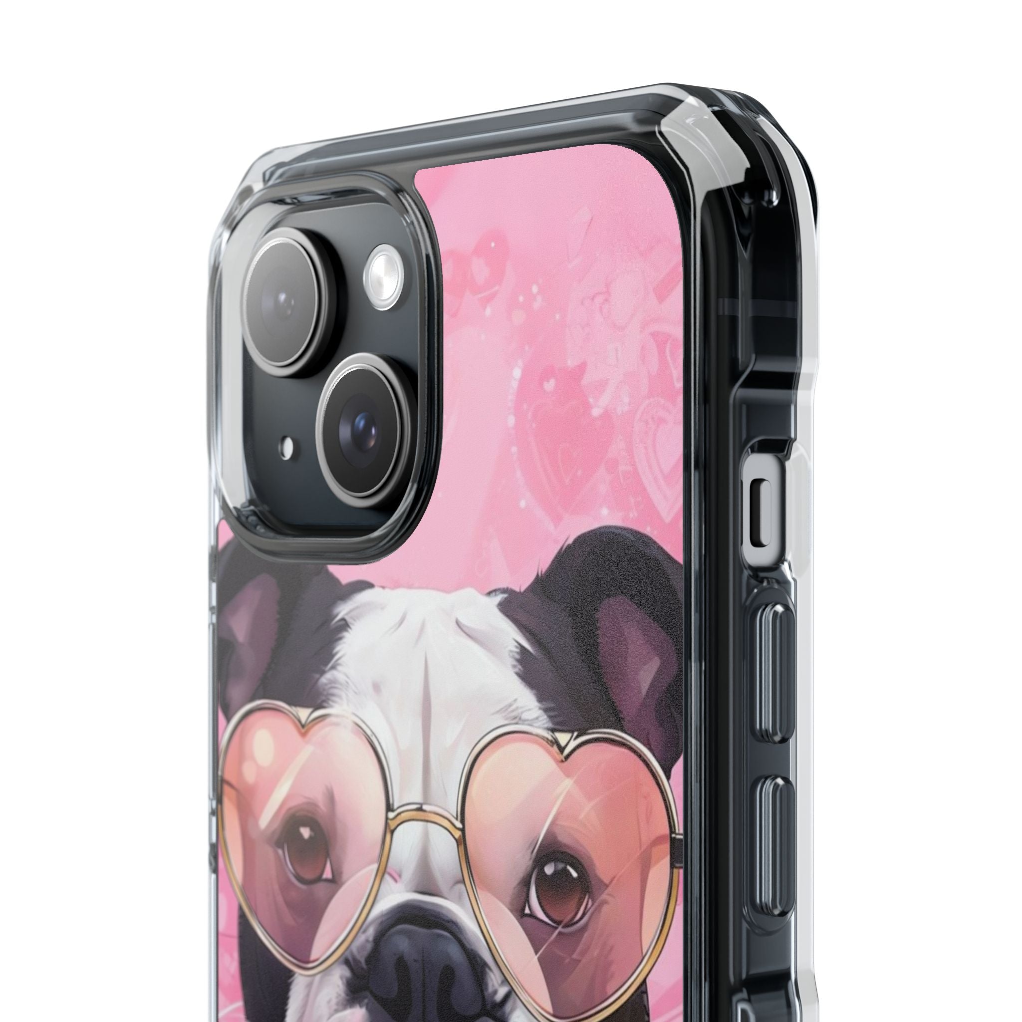 Puppy Love Valentine's Day Protection Phone Case (Black/English)