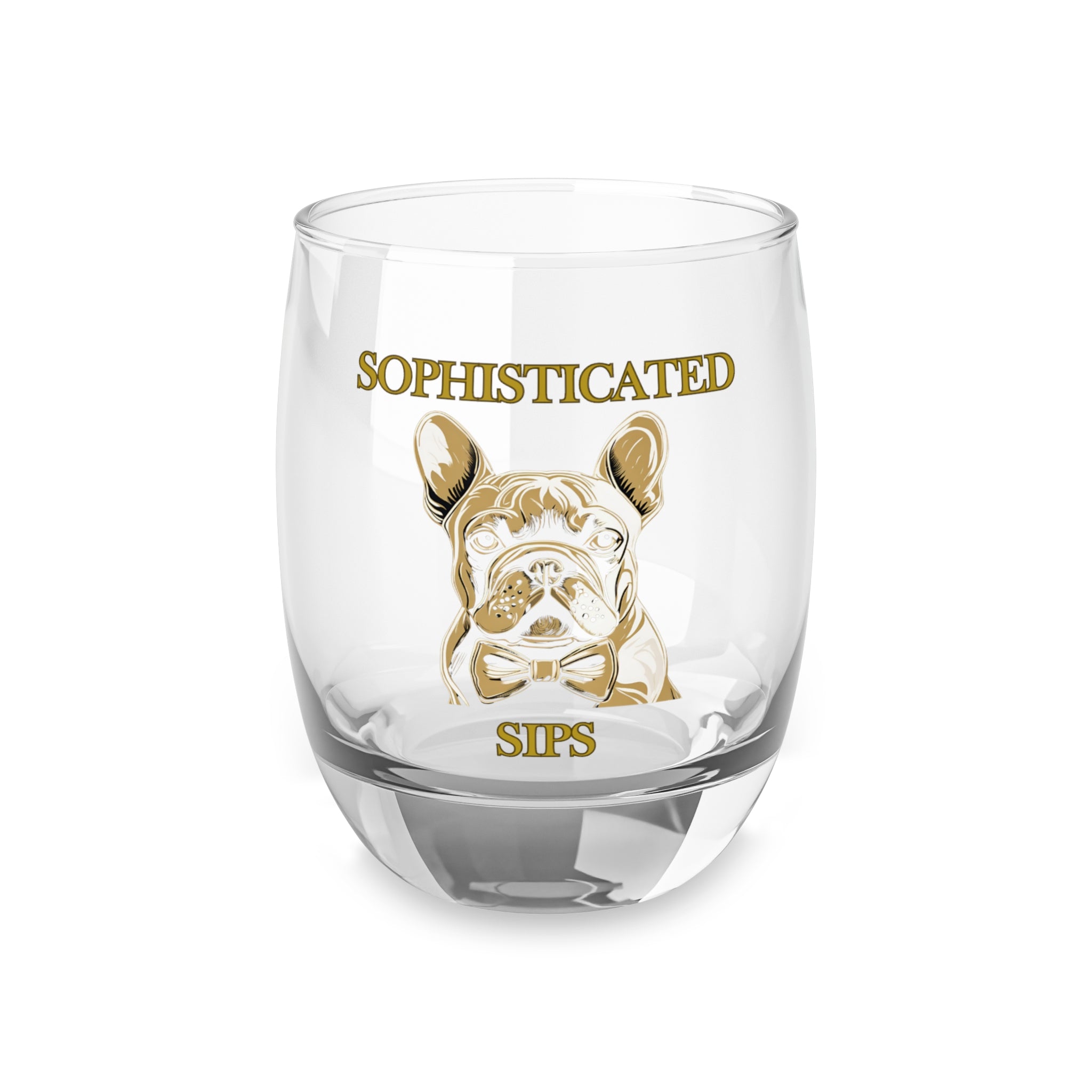 Tipsy Bully Sophisticated Sips Whiskey/Bourbon Glass (French)