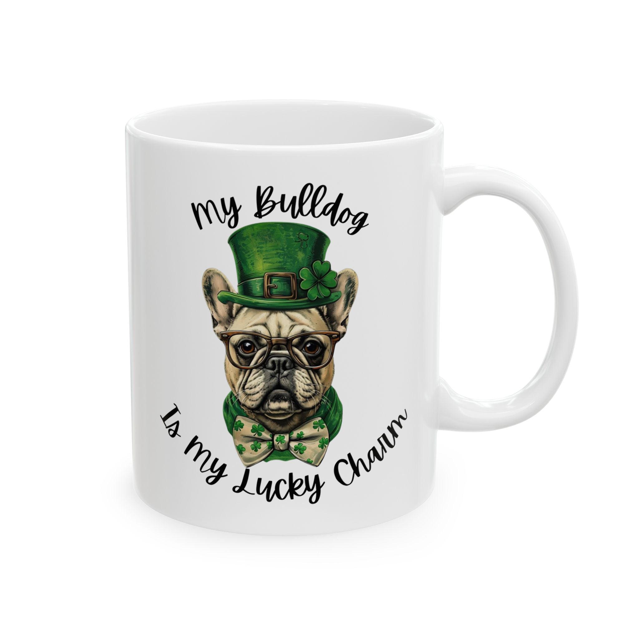 Bulldog St. Patrick's Day Coffee Mug (French)