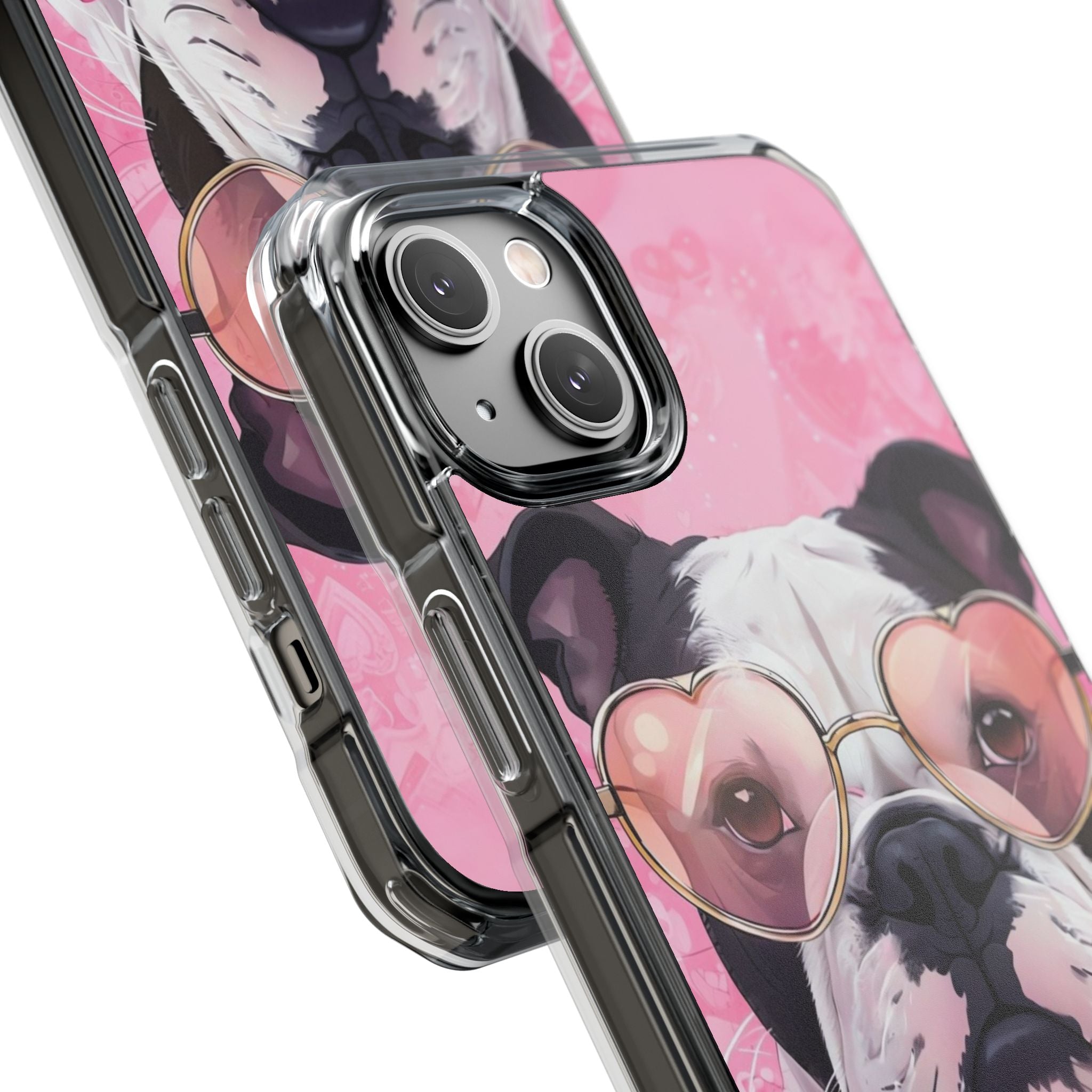 Puppy Love Valentine's Day Protection Phone Case (Black/English)