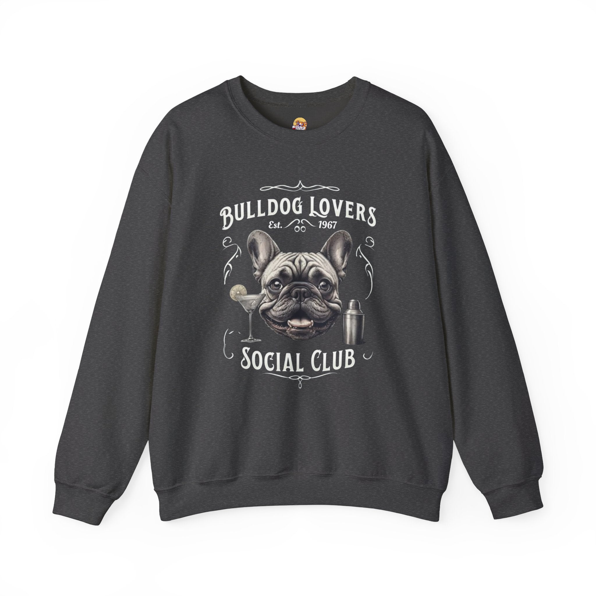 Bulldog Lovers Social Club Unisex Heavy Blend™ Crewneck Sweatshirt (French/Cocktail)