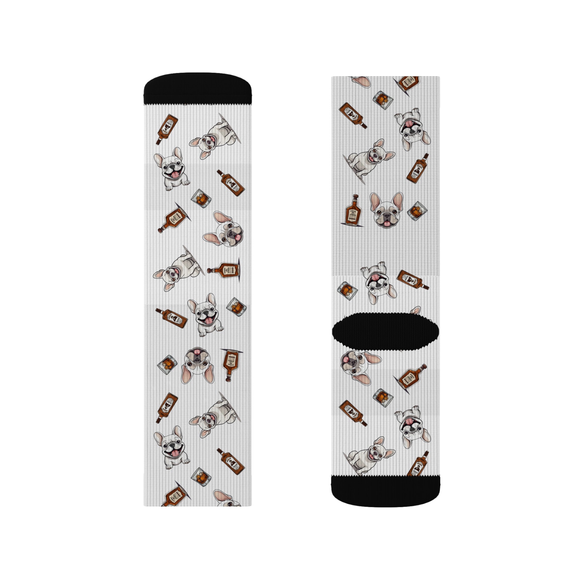 Tipsy Bully Bourbon & Bulldog Socks (French/white)