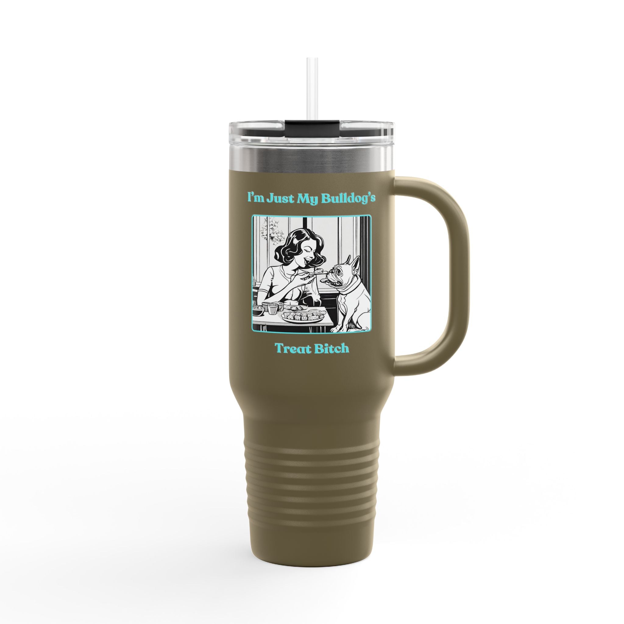 Treat Bitch 40oz Insulated Travel Mug (French)