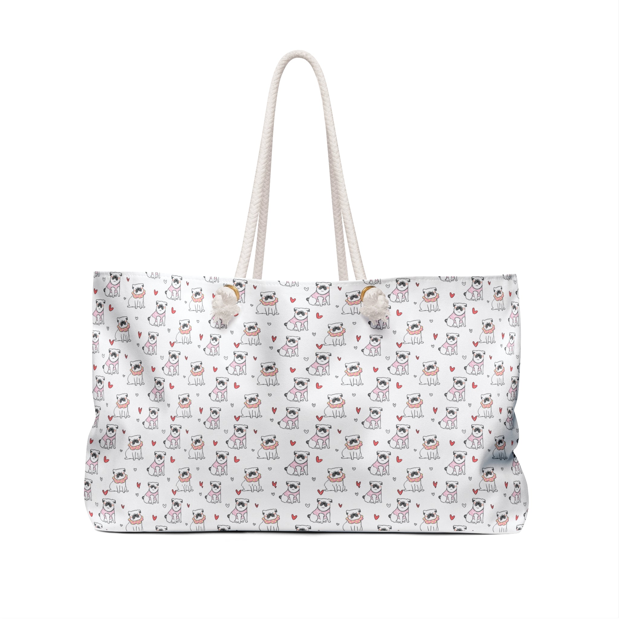 Bulldog Bliss All-Over-Print Weekender Bag (English)