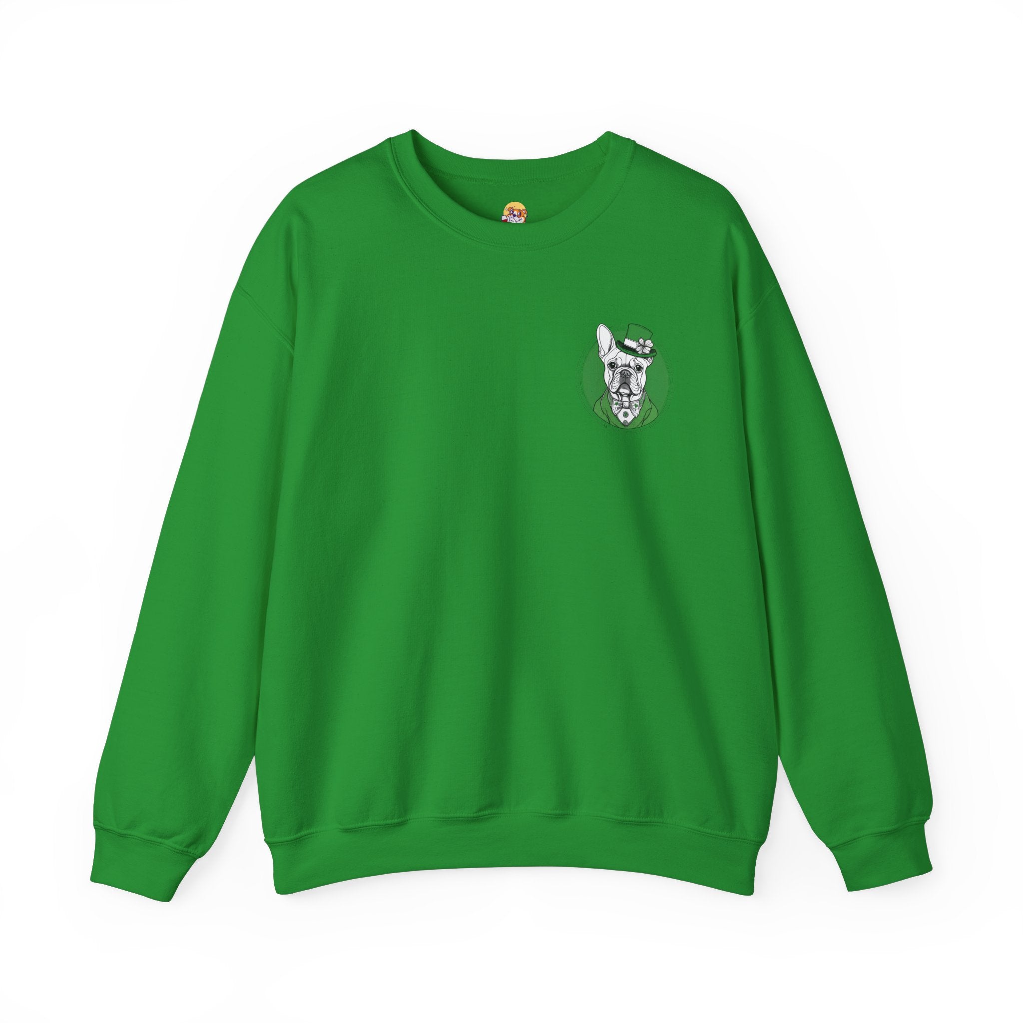 Bulldog St. Patrick's Day Sweatshirt (Kiss Me/French)