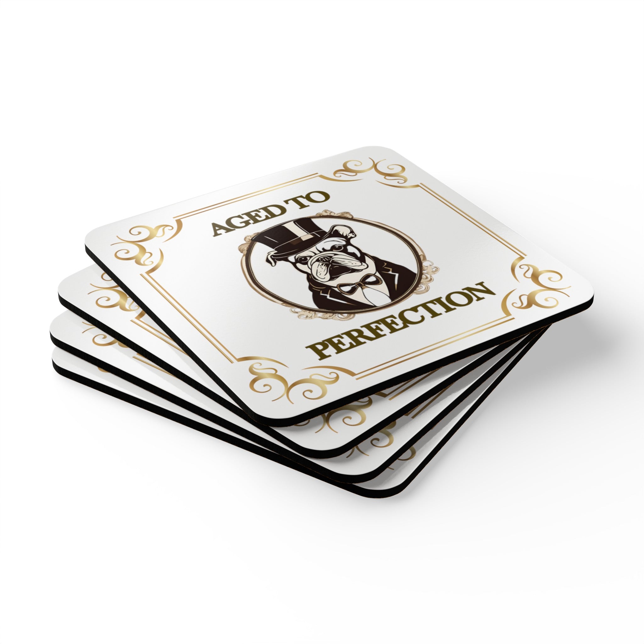 "Aged to Perfection" Tipsy Bully Coaster Set (English)