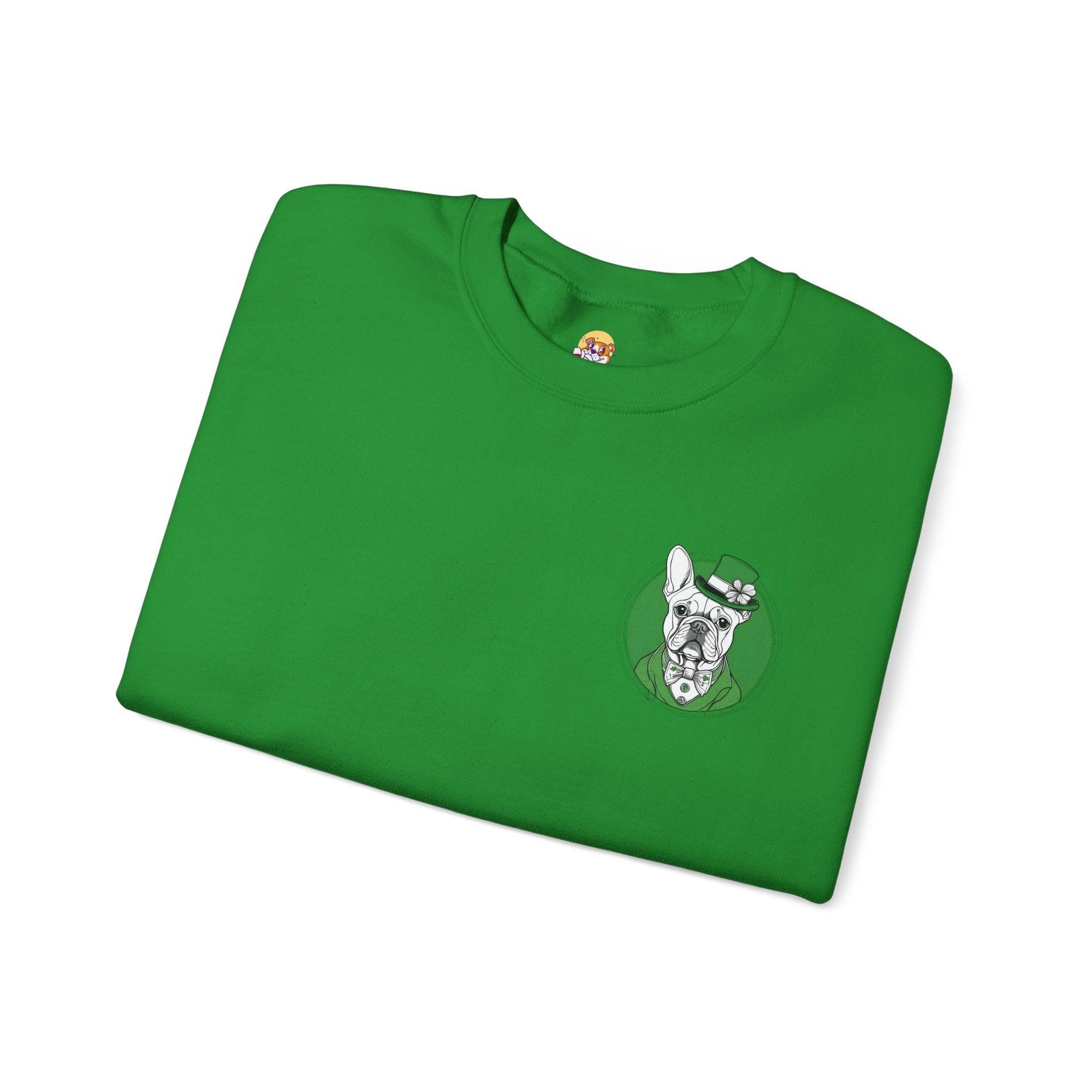 Bulldog St. Patrick's Day Sweatshirt (Kiss Me/French)