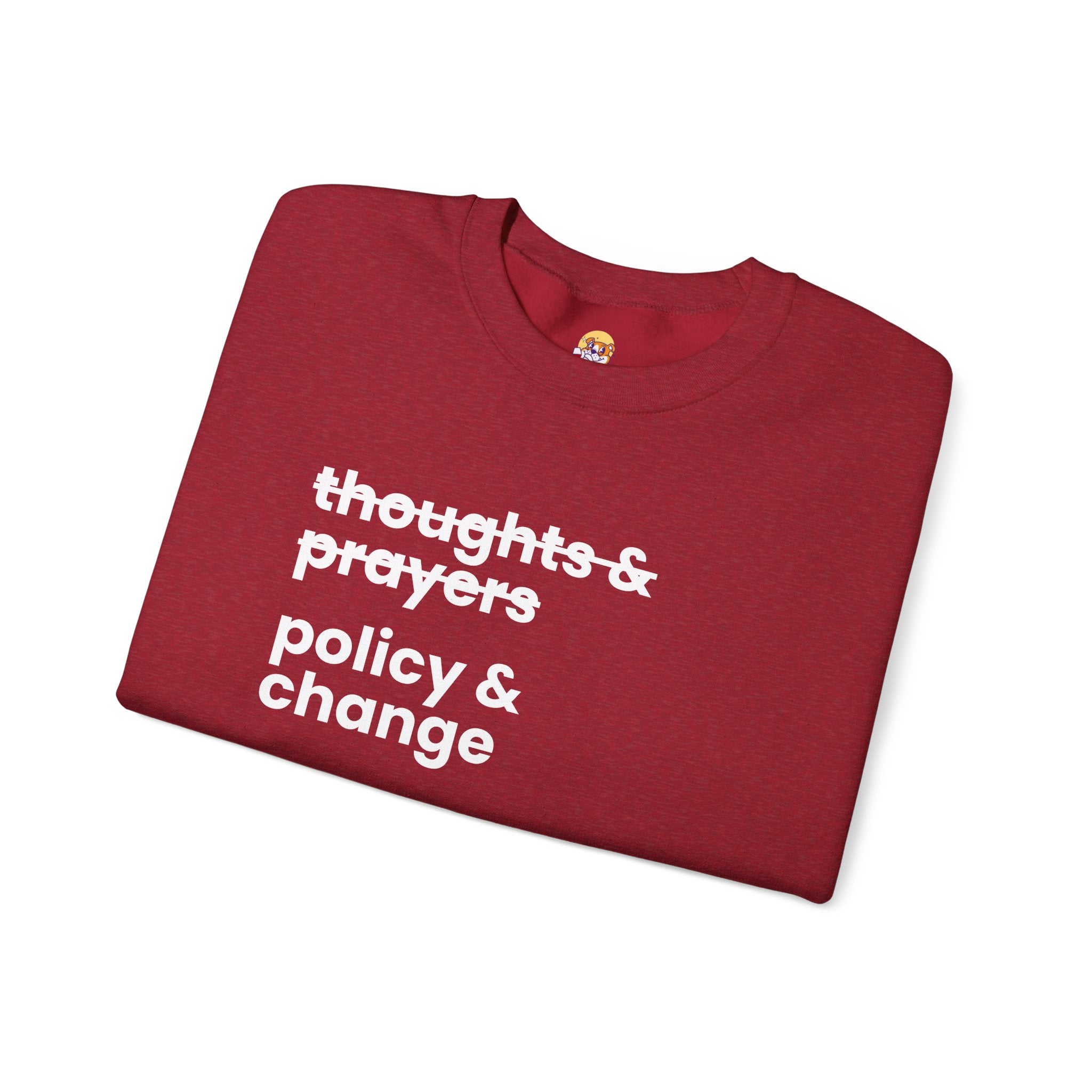 Policy & Change" Unisex Crew Neck Sweatshirt