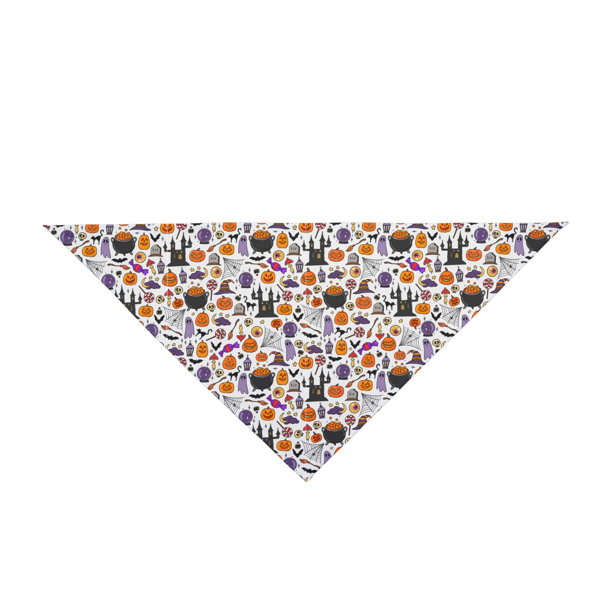 Halloween Bulldog Bandana (English/French/White/cauldron)