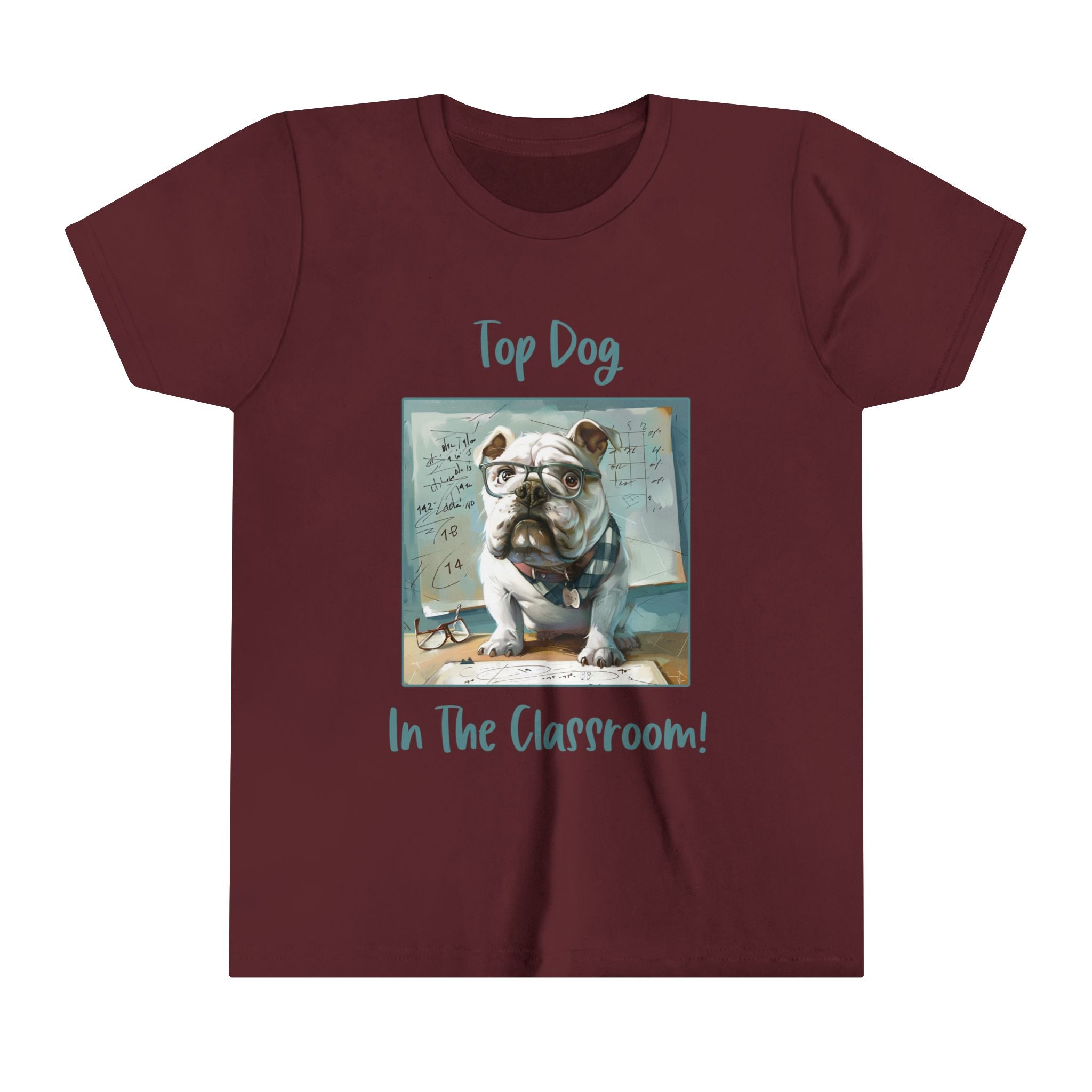 Tipsy Bully Back-to-School Youth T-Shirt (Top Dog/White English)