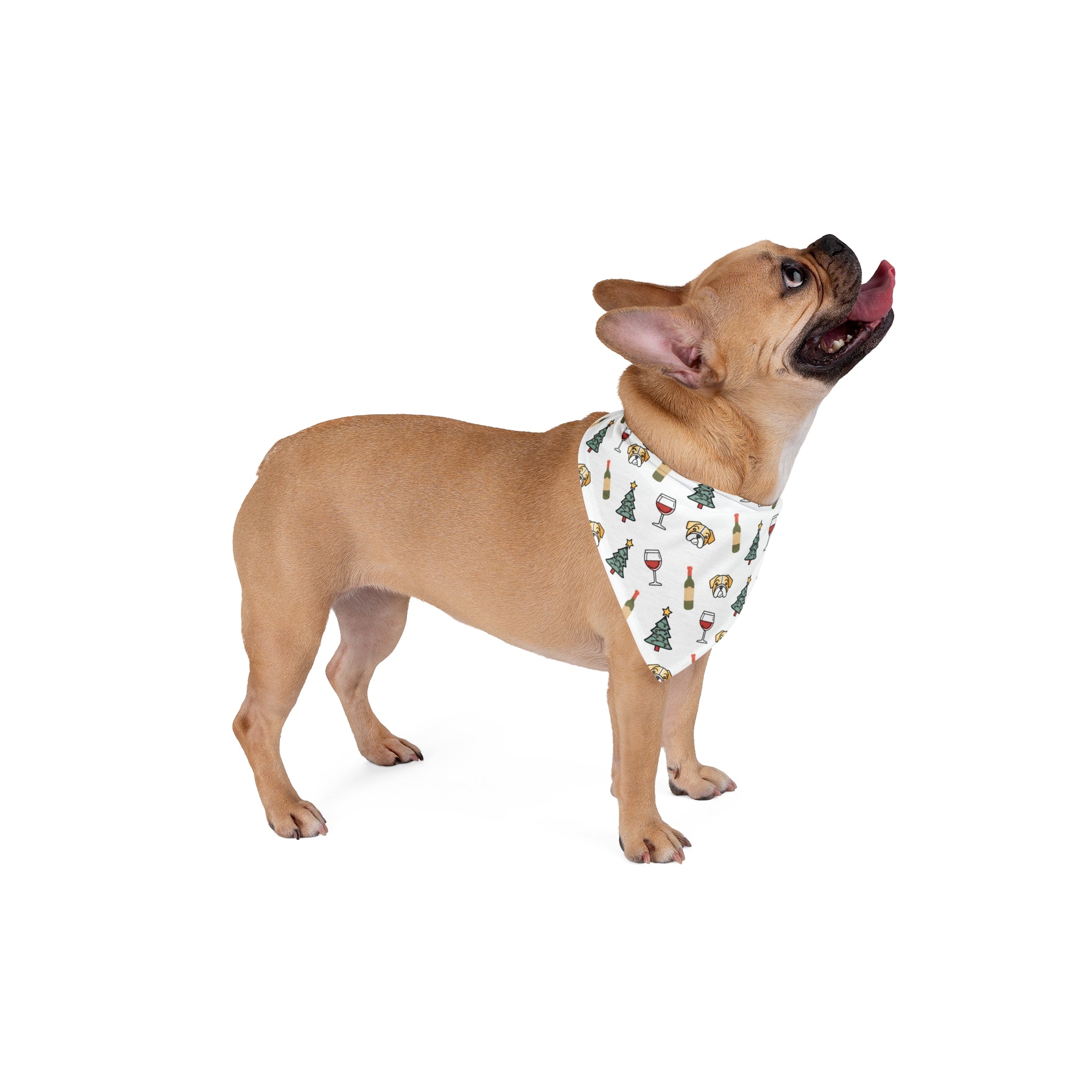 Santa Paws & Merlot Cheer Dog Bandana (English)